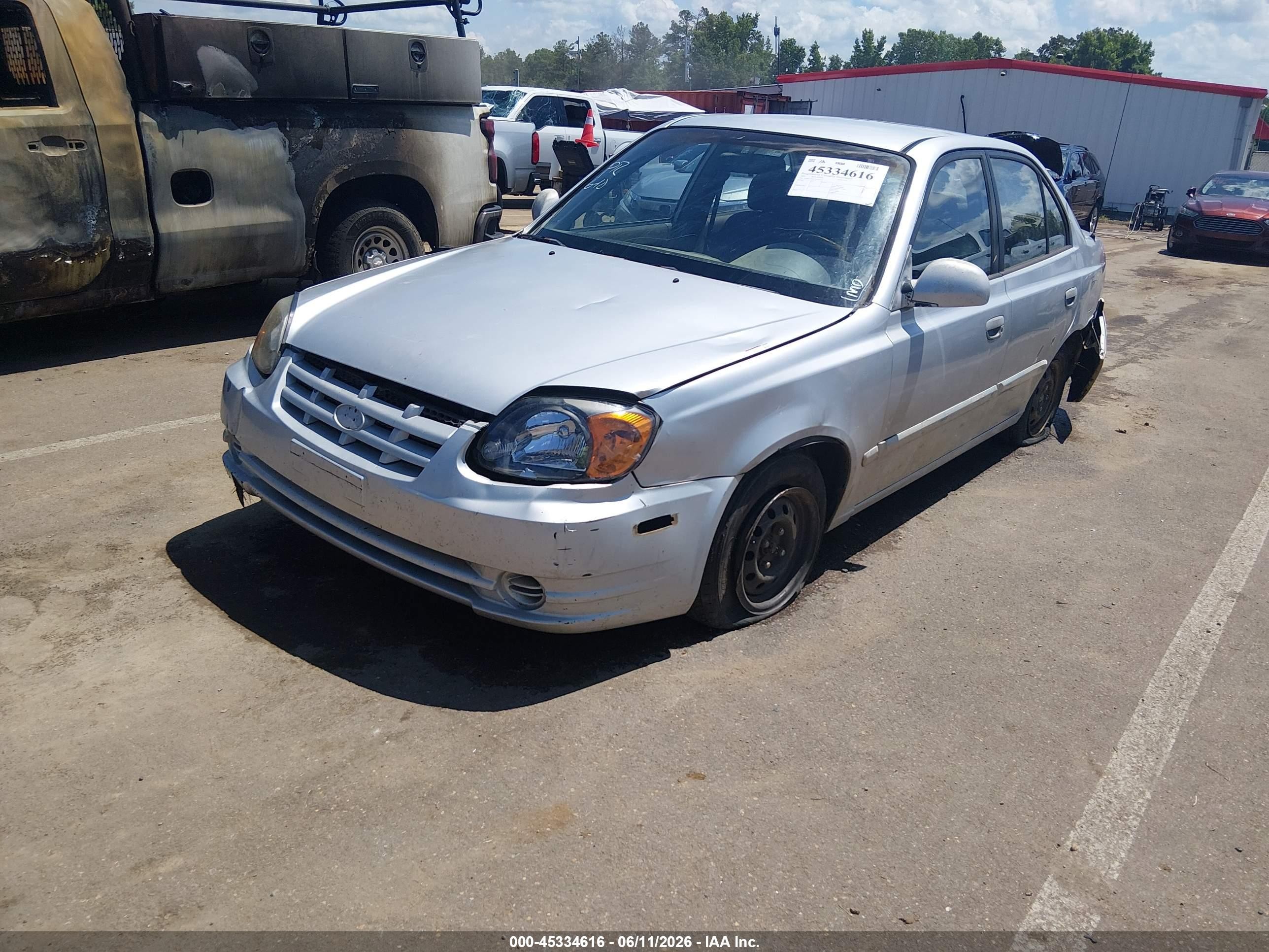 2003 Hyundai Accent Gl Silver vin: KMHCG45C73U459537