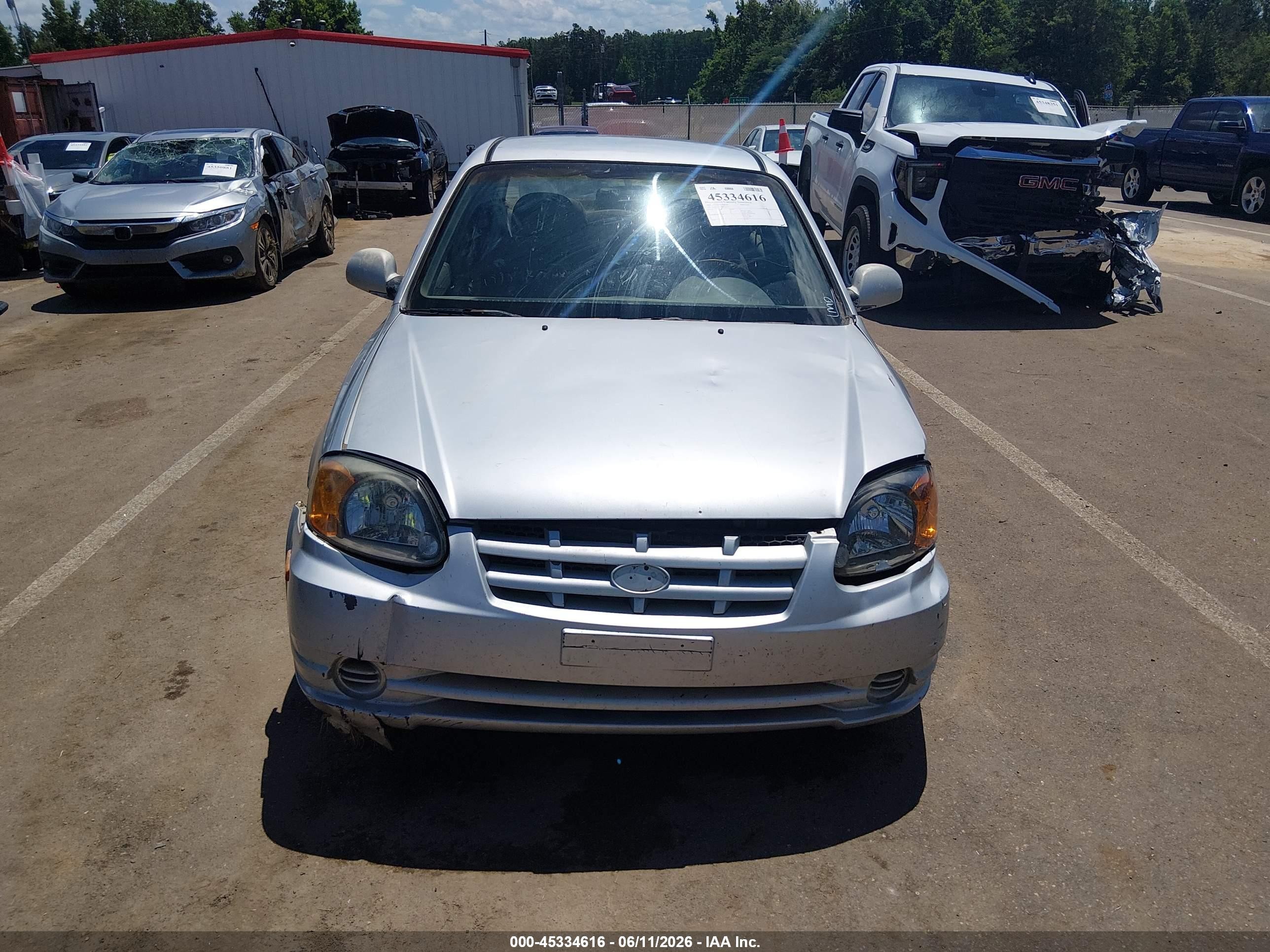 2003 Hyundai Accent Gl Silver vin: KMHCG45C73U459537