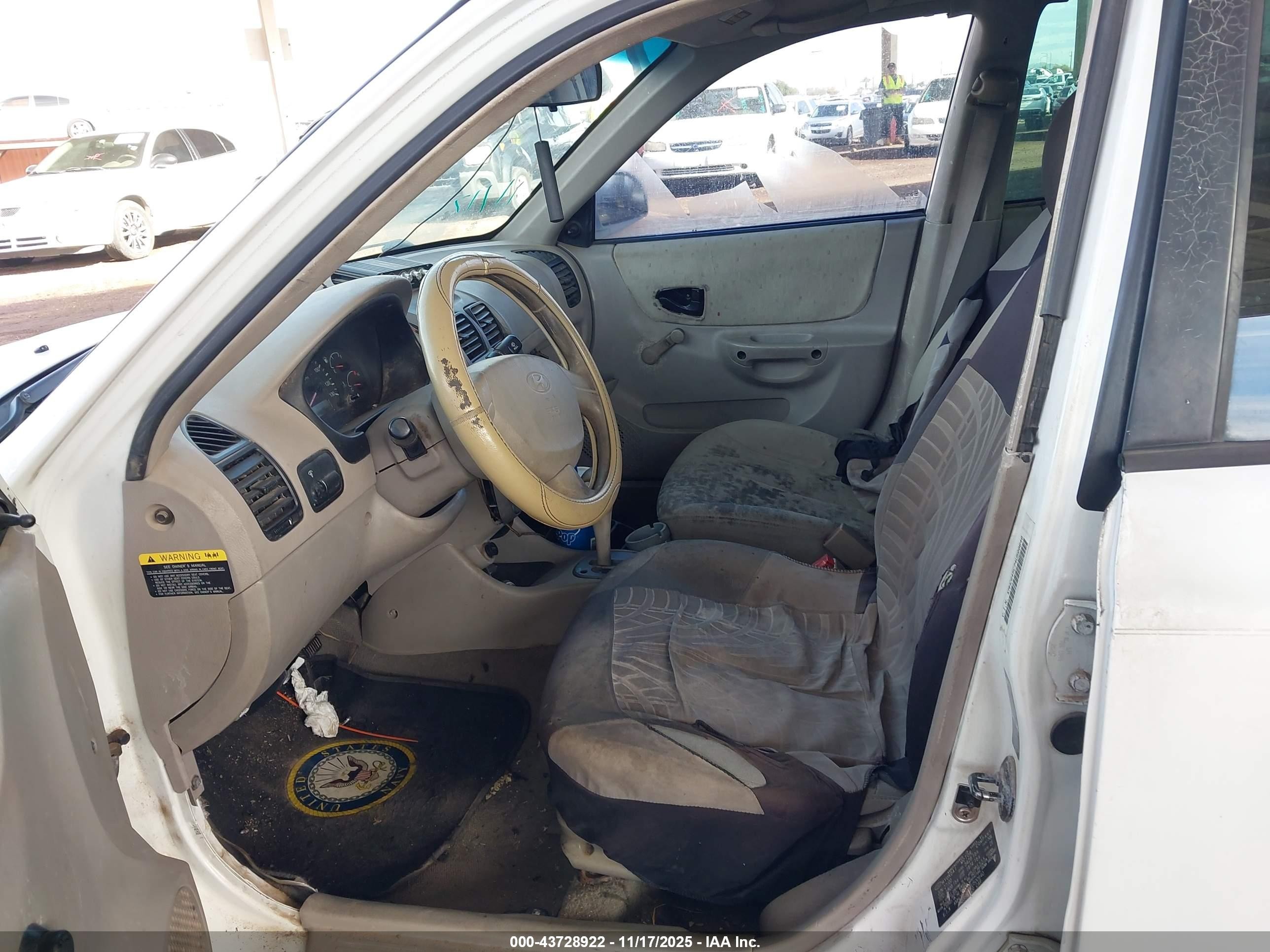 2004 Hyundai Accent Gl Белый vin: KMHCG45C74U500640