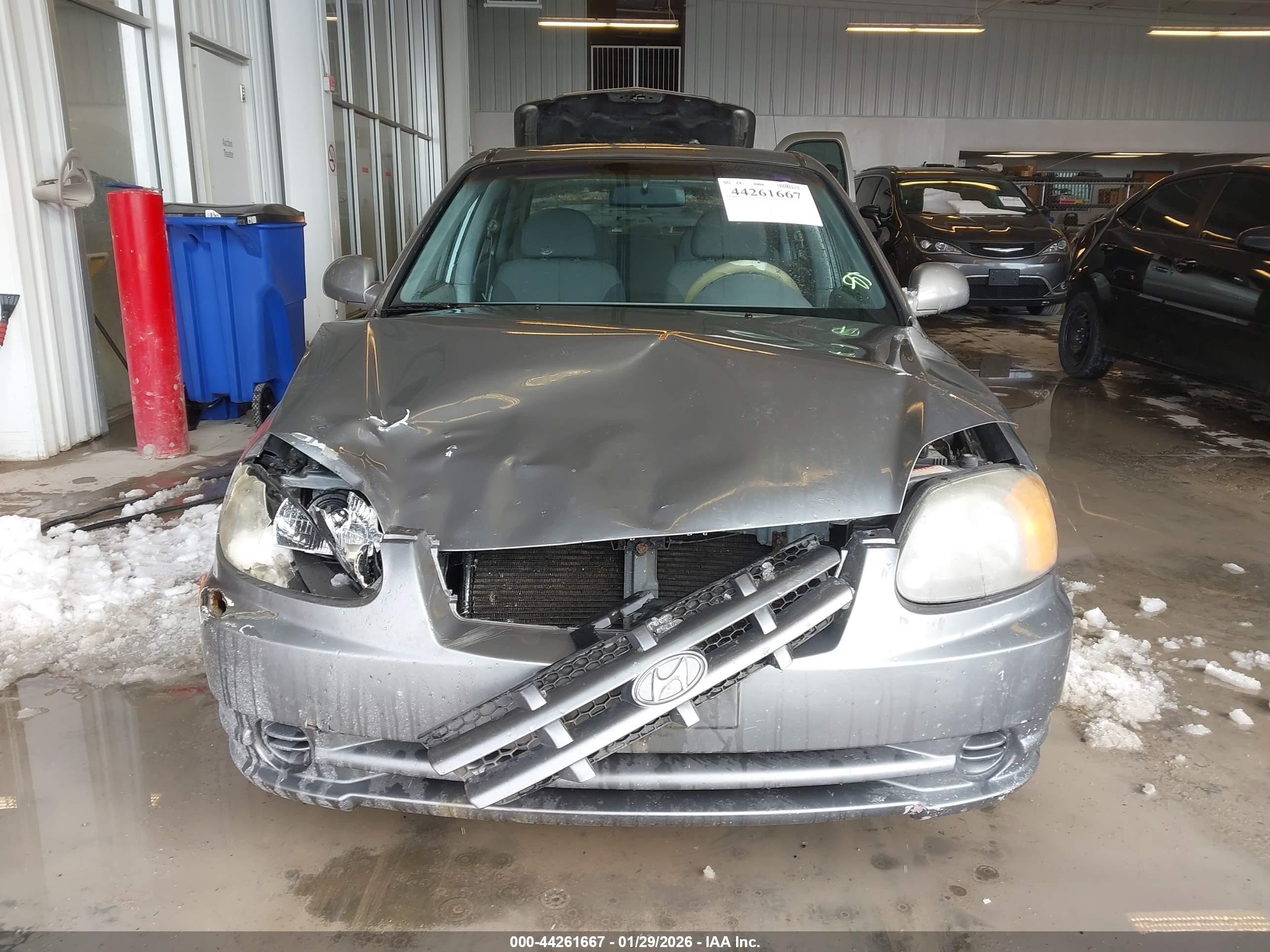 2004 Hyundai Accent Gl Серый vin: KMHCG45C74U510004