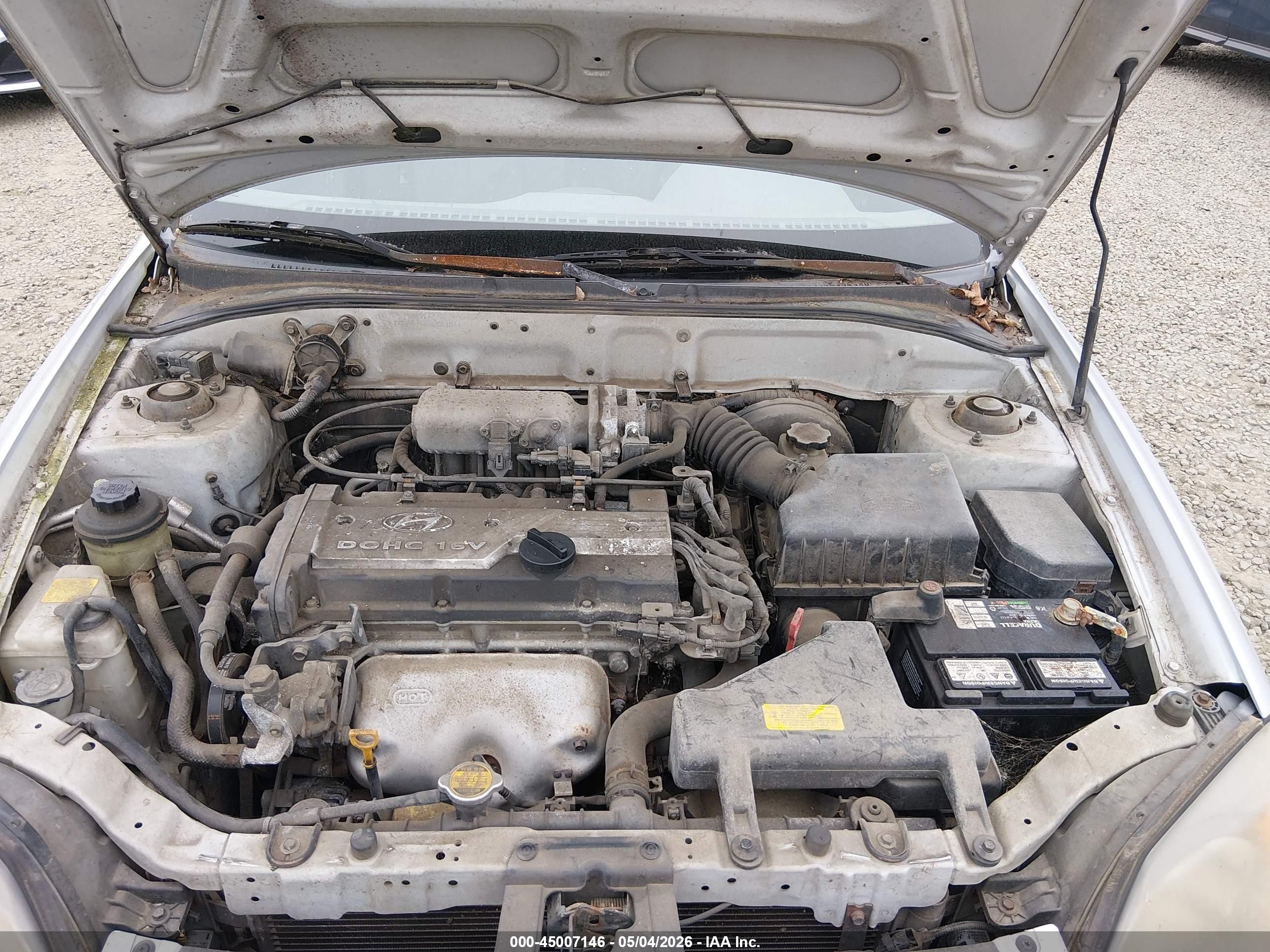 2004 Hyundai Accent Gl Silver vin: KMHCG45C74U561034