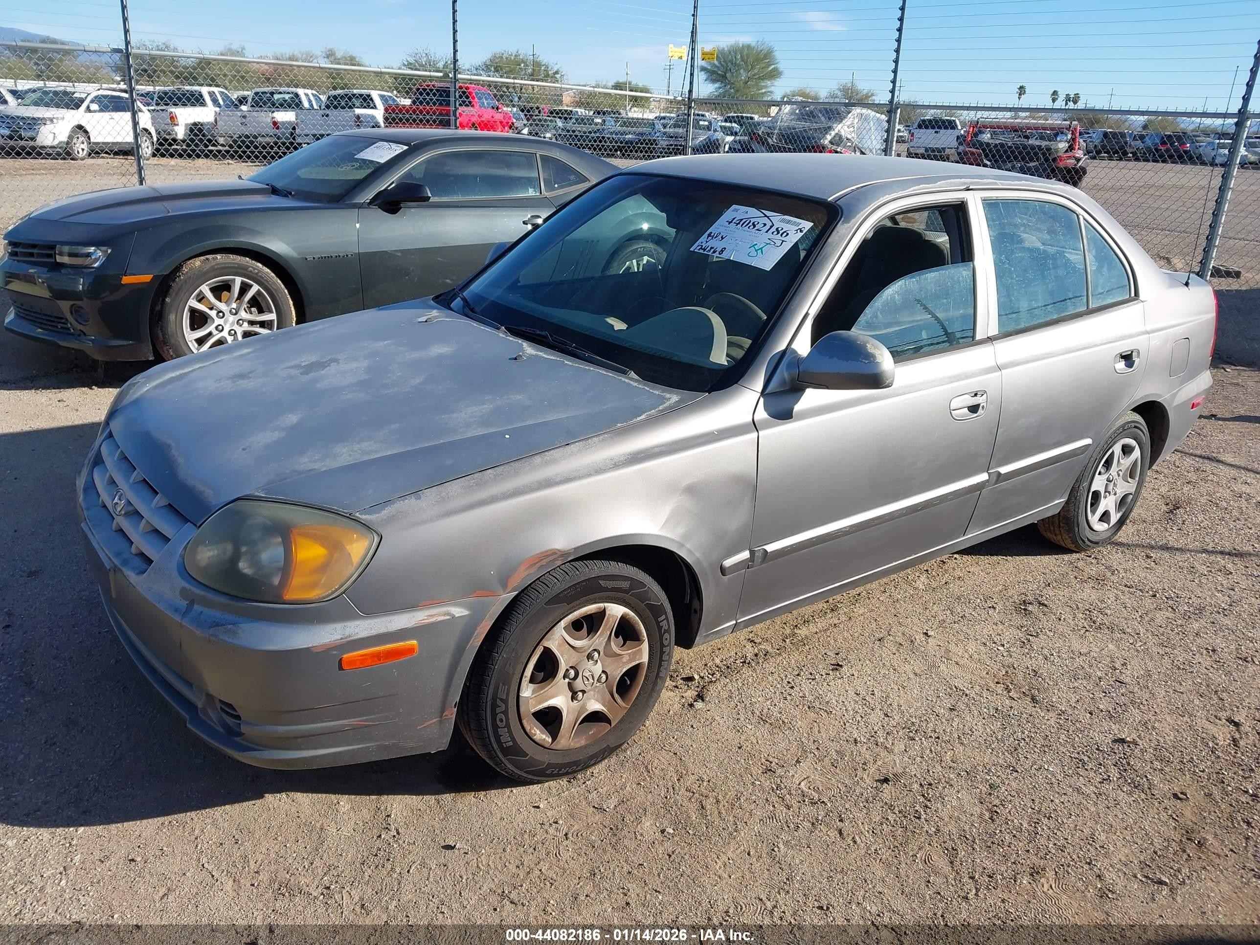 2004 Hyundai Accent Gl Gray vin: KMHCG45C74U569313