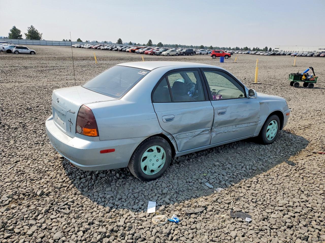 2005 Hyundai Accent Gls Blue vin: KMHCG45C75U615580