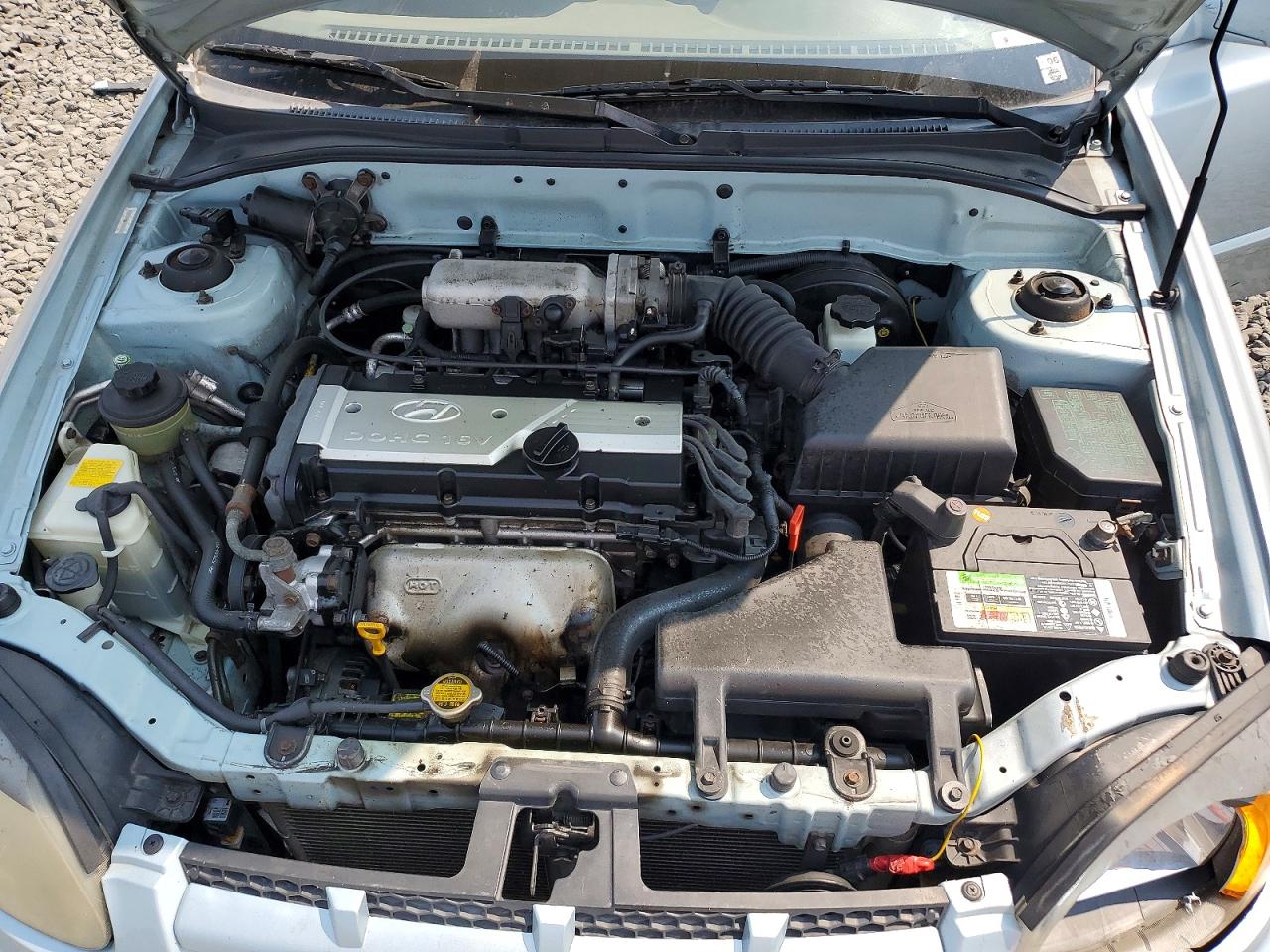 2005 Hyundai Accent Gls Blue vin: KMHCG45C75U615580