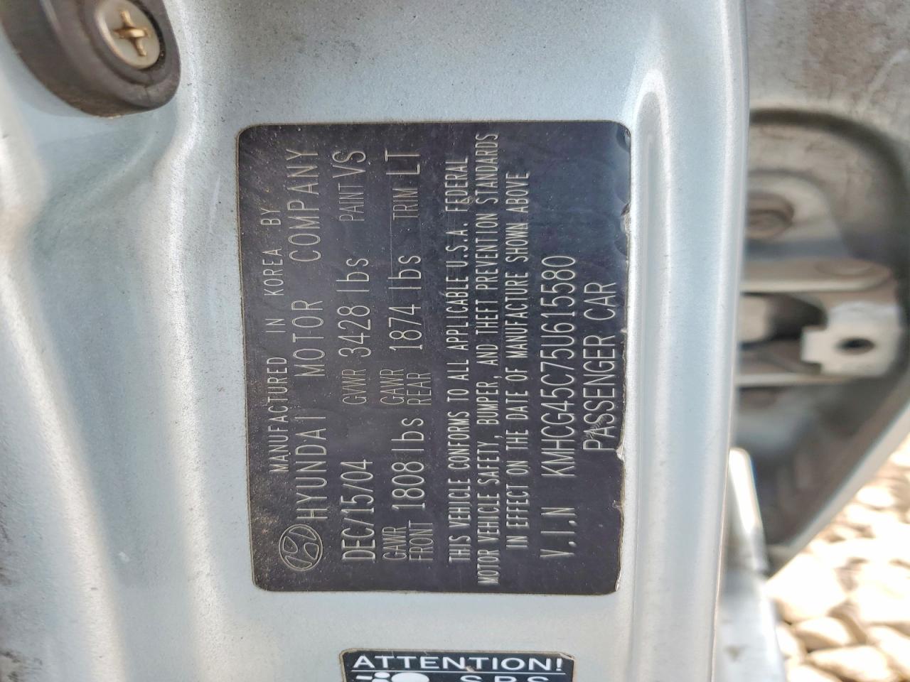 2005 Hyundai Accent Gls Blue vin: KMHCG45C75U615580