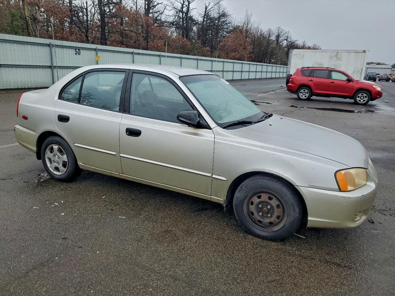 2001 Hyundai Accent Gl Beige vin: KMHCG45C81U161446