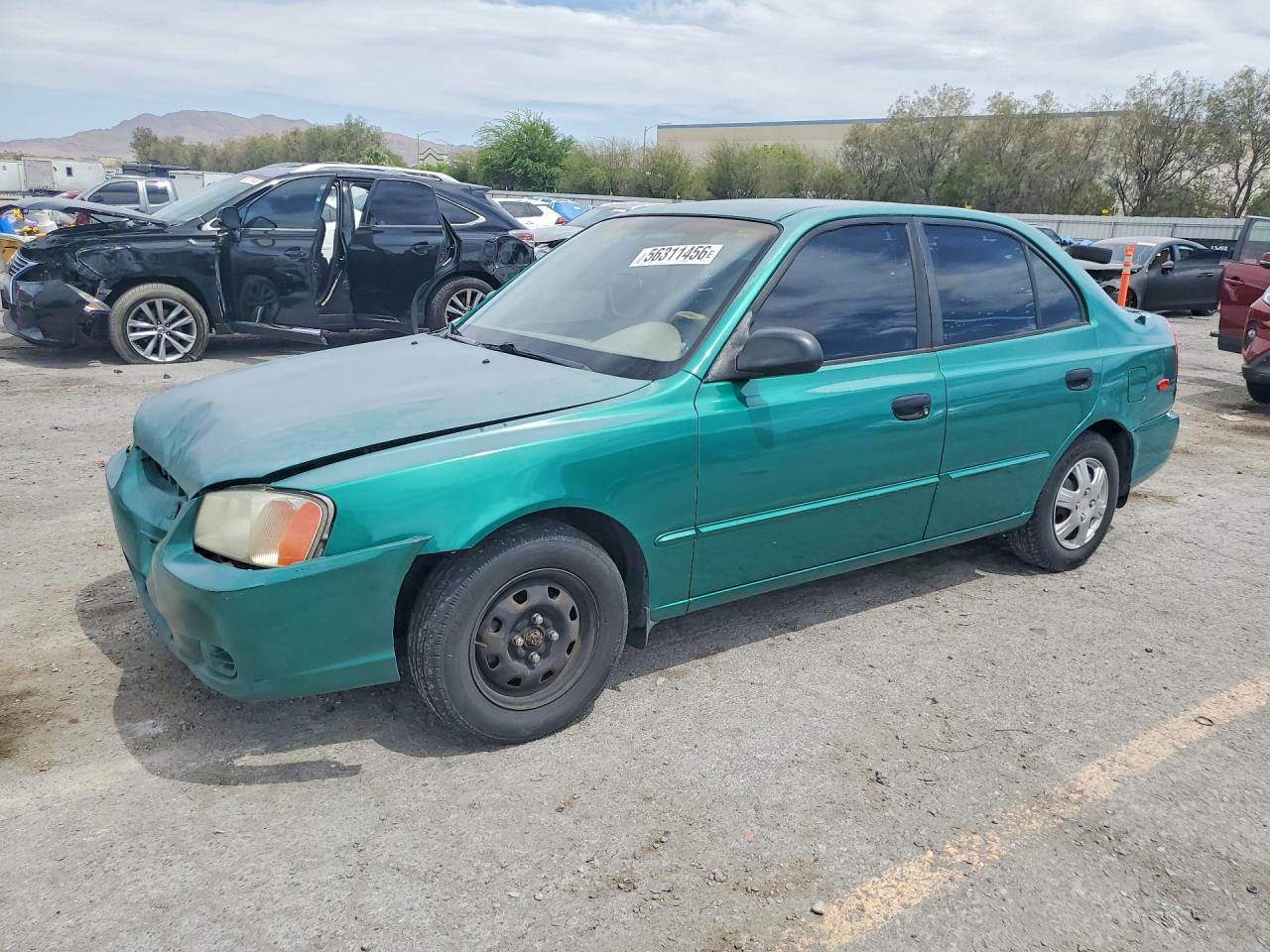 2001 Hyundai Accent Gl Green vin: KMHCG45C81U178604