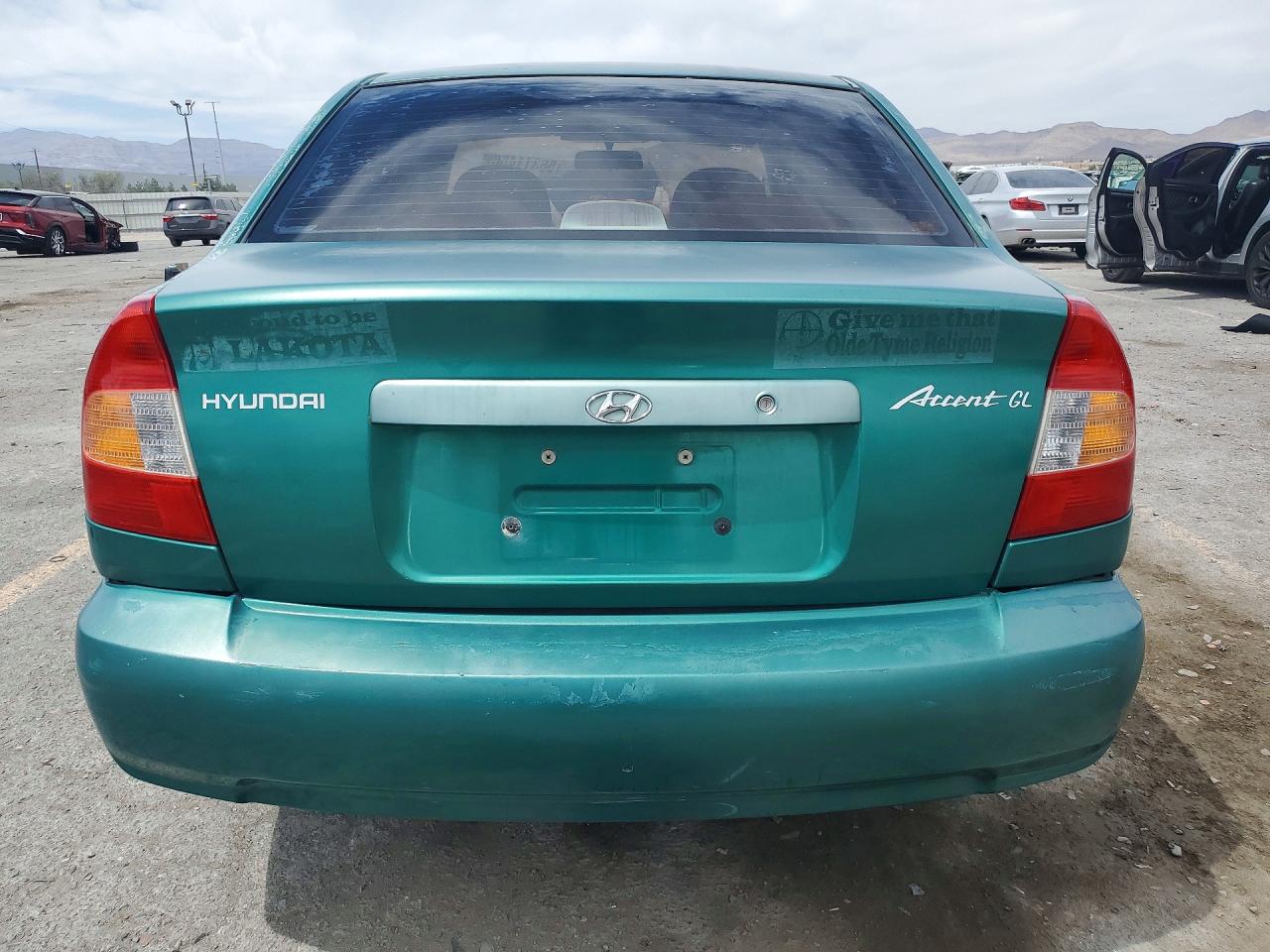 2001 Hyundai Accent Gl Green vin: KMHCG45C81U178604