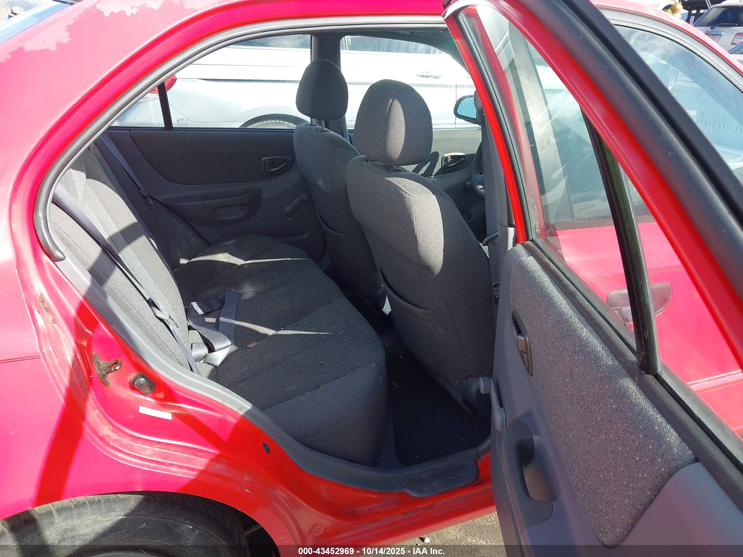 2001 Hyundai Accent Gl Красный vin: KMHCG45C81U244150
