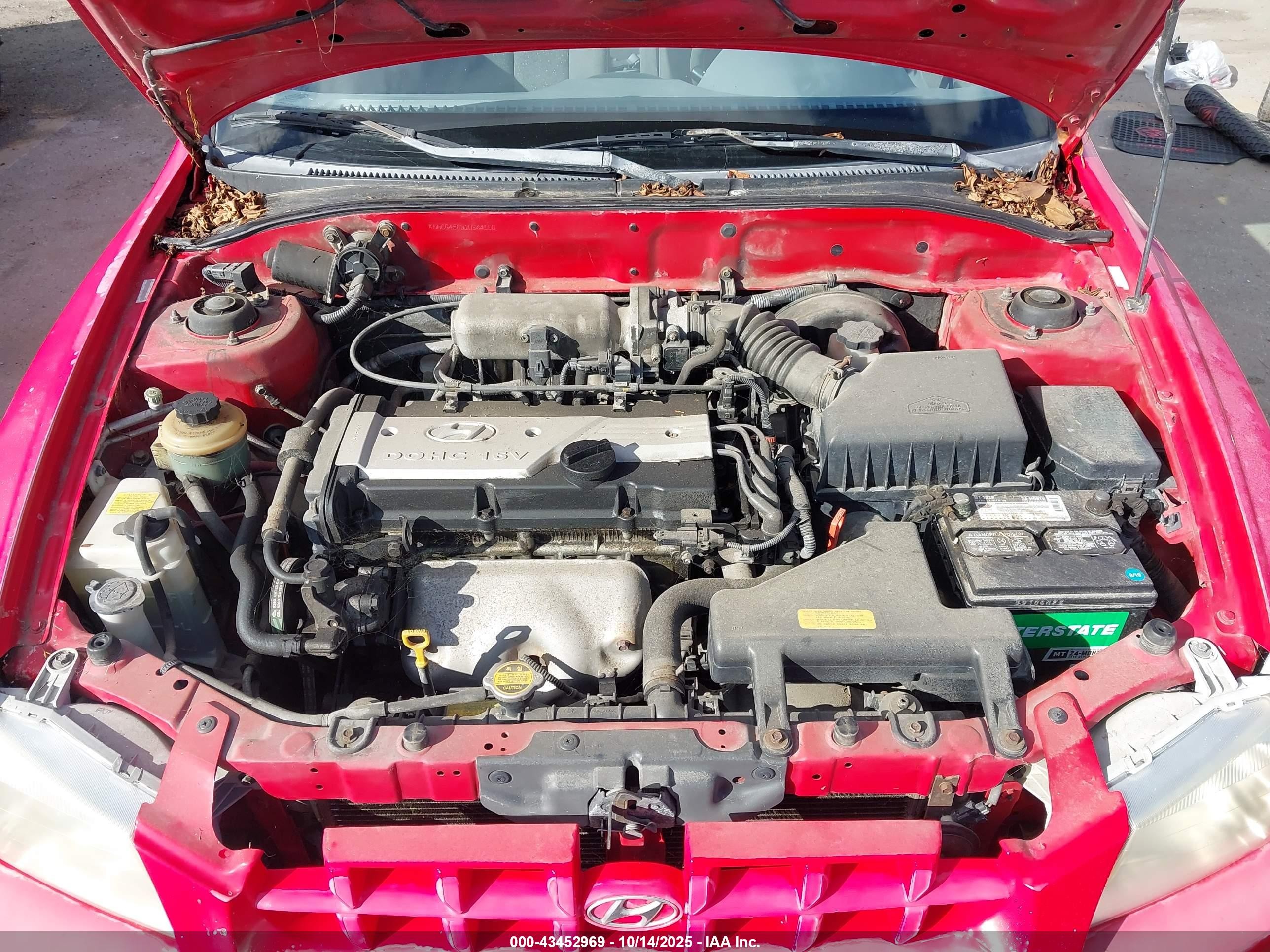2001 Hyundai Accent Gl Красный vin: KMHCG45C81U244150