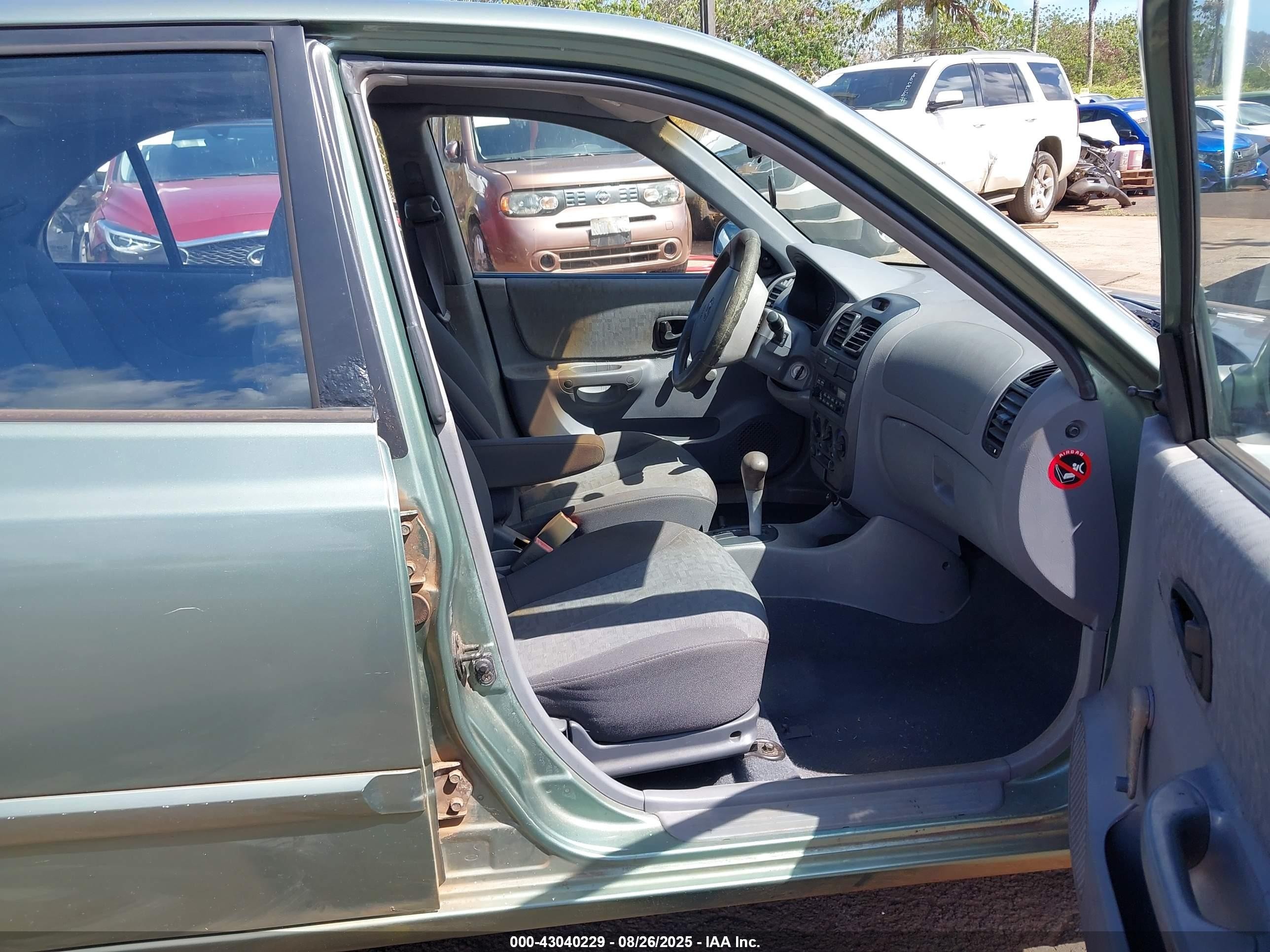 2004 Hyundai Accent Gl Green vin: KMHCG45C84U511596