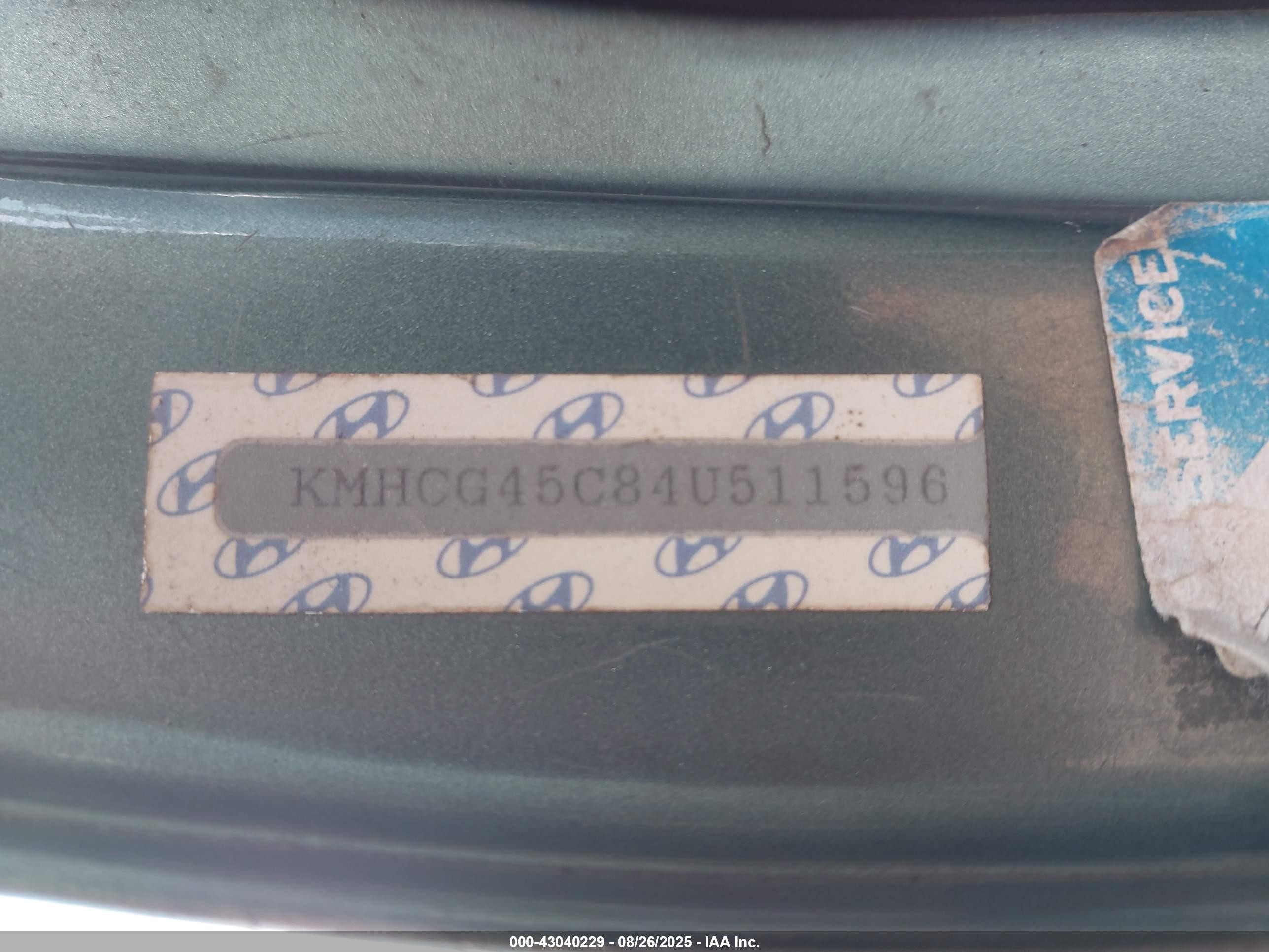 2004 Hyundai Accent Gl Green vin: KMHCG45C84U511596
