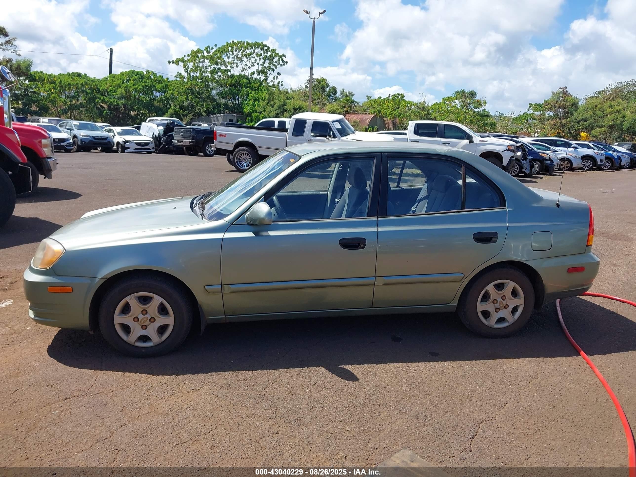 2004 Hyundai Accent Gl Green vin: KMHCG45C84U511596