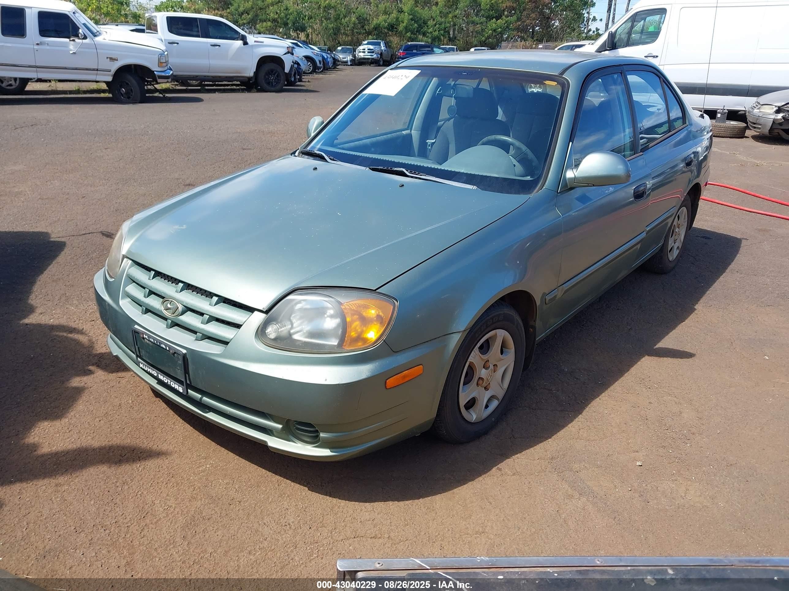 2004 Hyundai Accent Gl Green vin: KMHCG45C84U511596