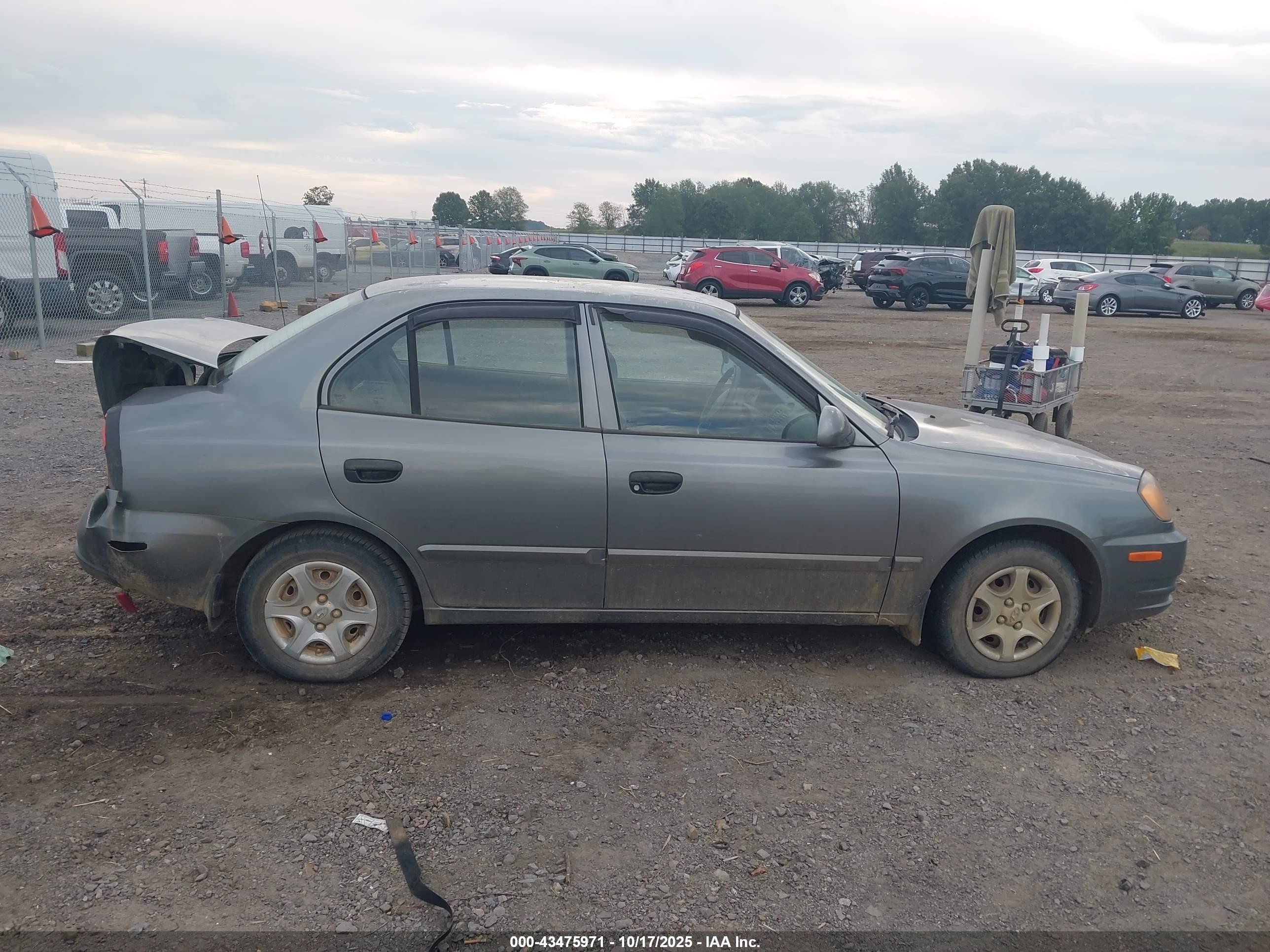 2004 Hyundai Accent Gl Серый vin: KMHCG45C84U516684