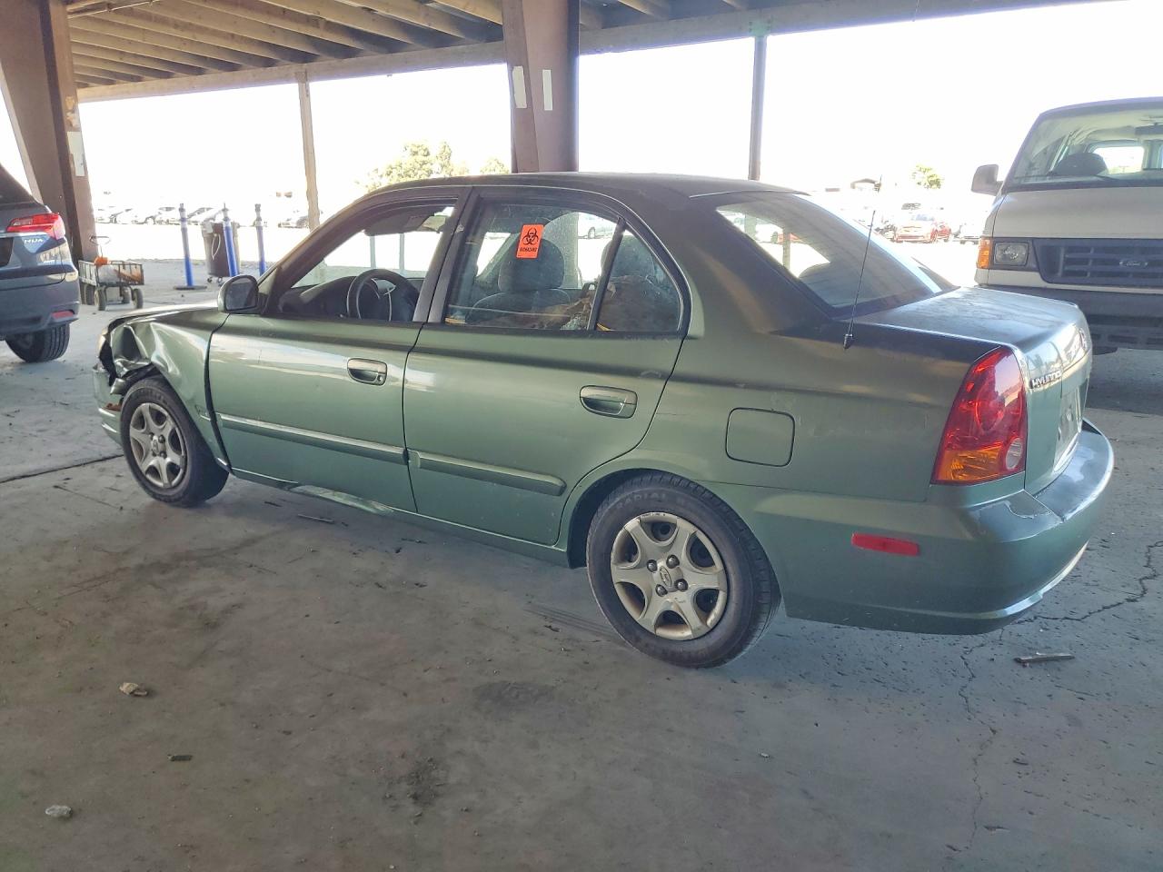 2005 Hyundai Accent Gl Green vin: KMHCG45C85U605365