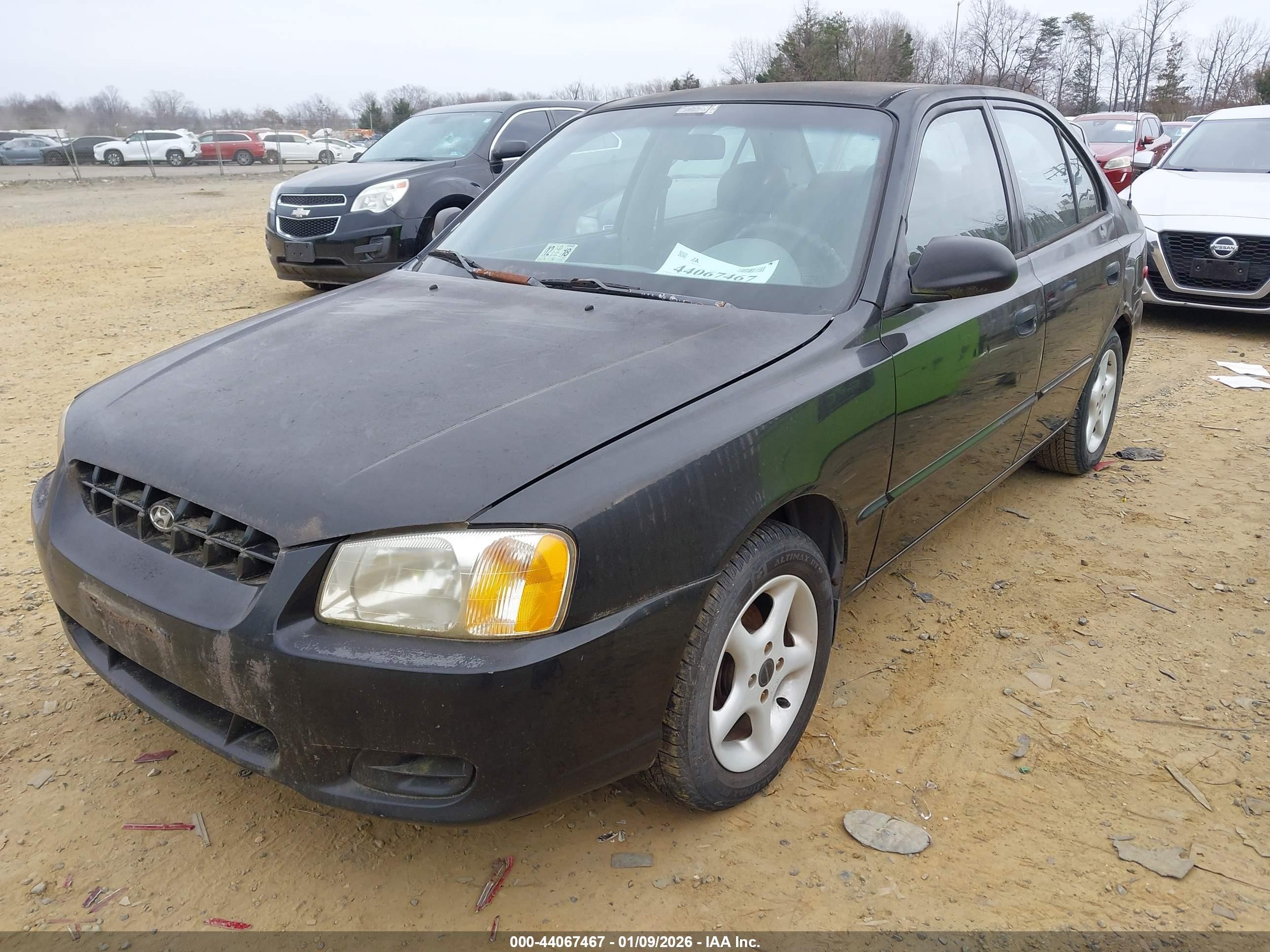 2001 Hyundai Accent Gl Black vin: KMHCG45C91U160483