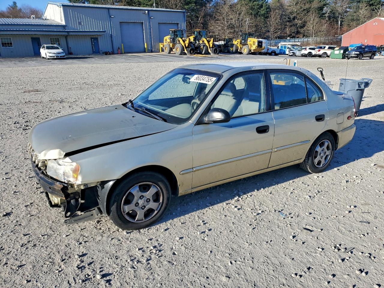 2001 Hyundai Accent Gl Бежевый vin: KMHCG45C91U173945