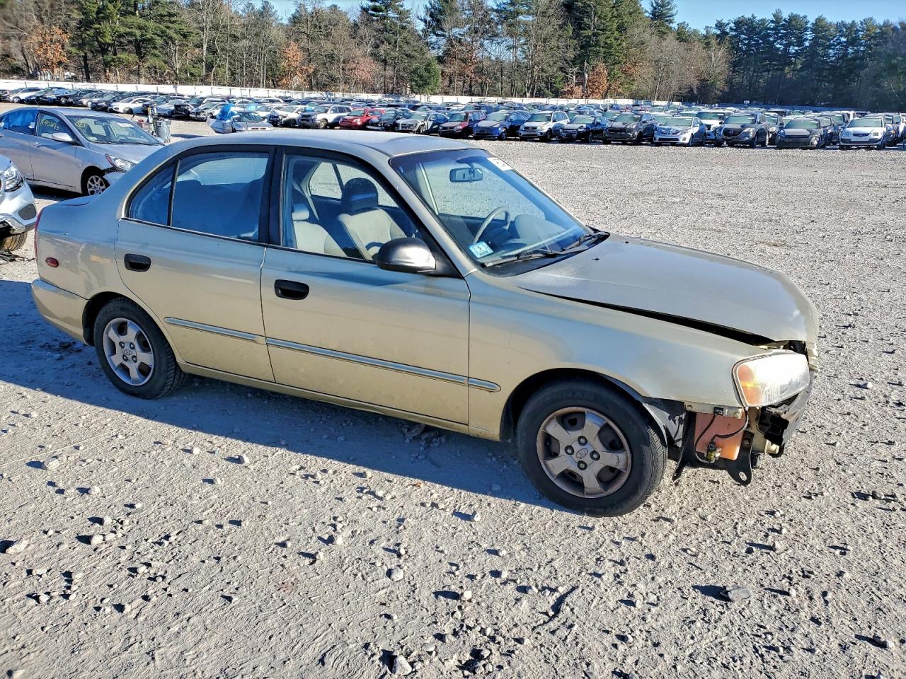 2001 Hyundai Accent Gl Beige vin: KMHCG45C91U173945
