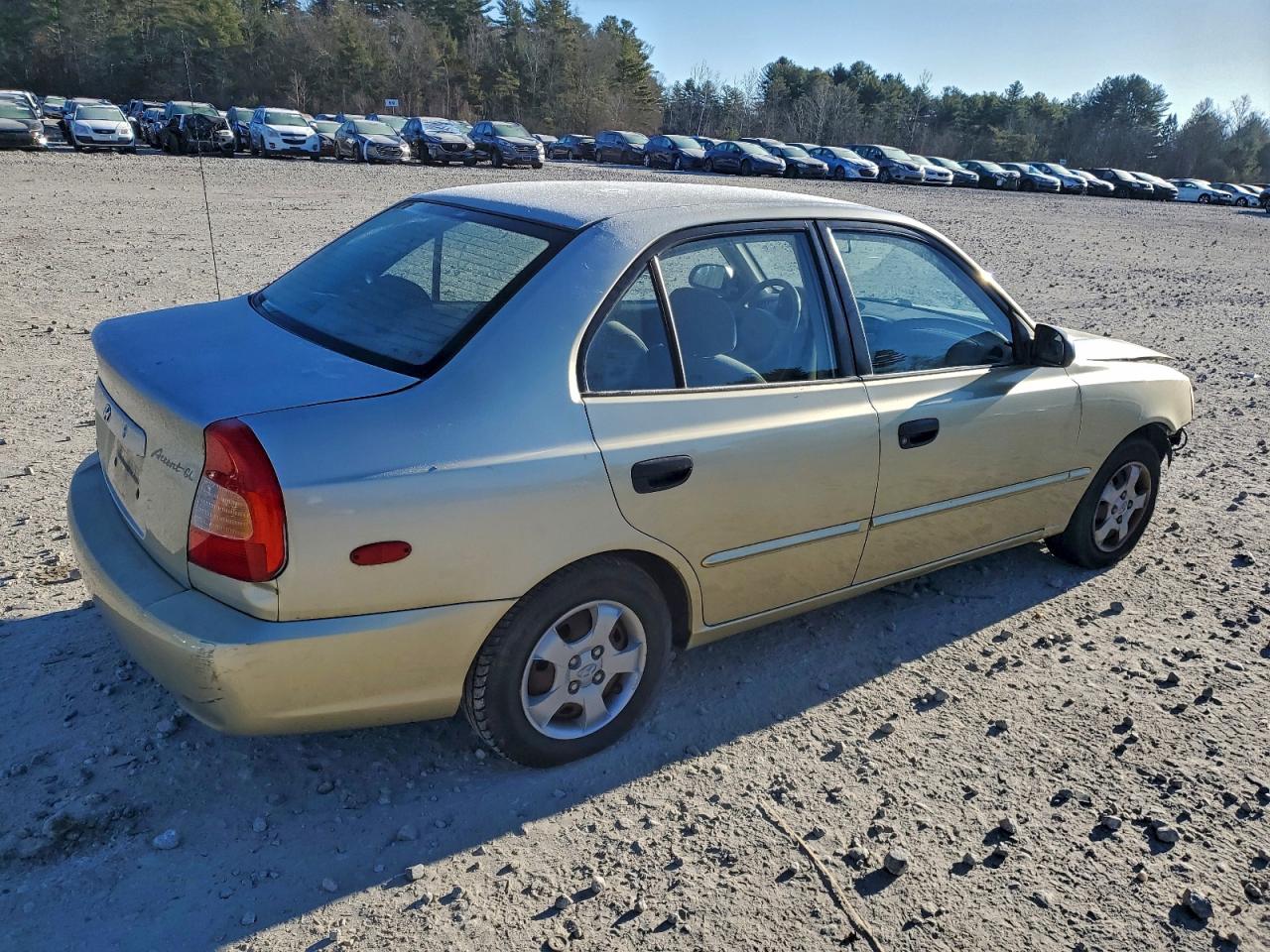 2001 Hyundai Accent Gl Beige vin: KMHCG45C91U173945