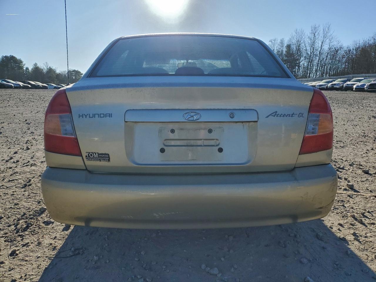 2001 Hyundai Accent Gl Beige vin: KMHCG45C91U173945
