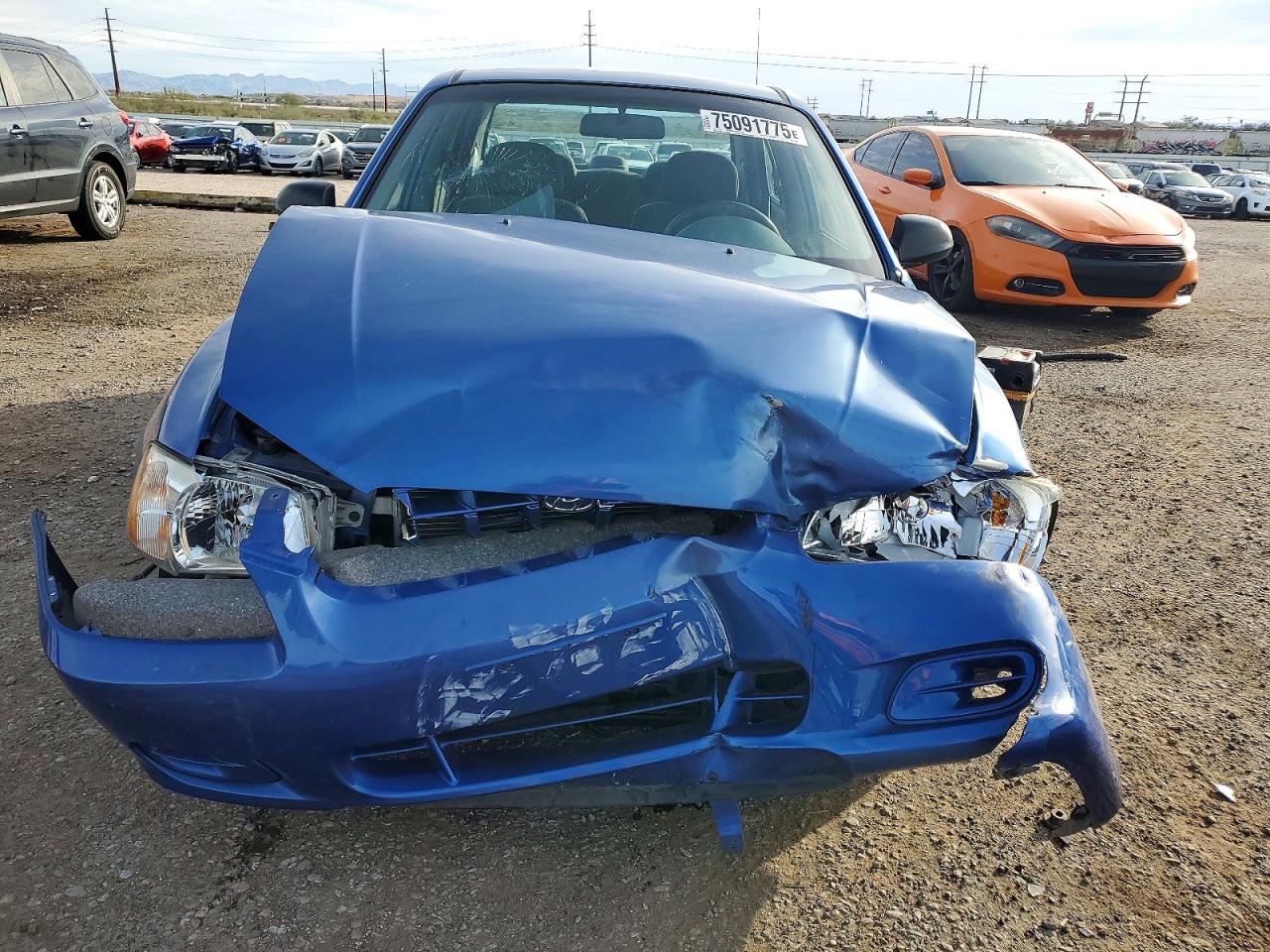 2001 Hyundai Accent Gl Blue vin: KMHCG45C91U206331