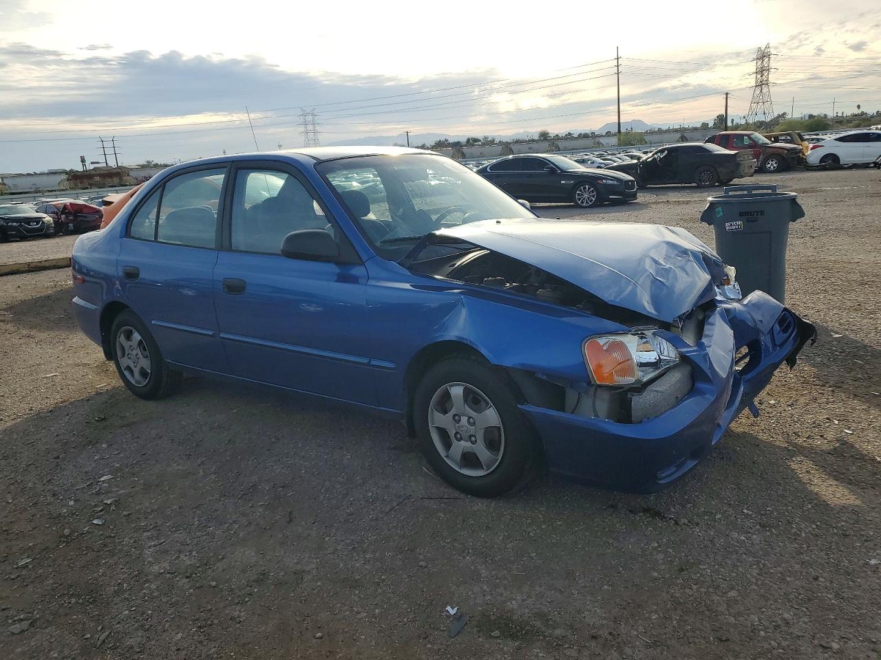 2001 Hyundai Accent Gl Blue vin: KMHCG45C91U206331