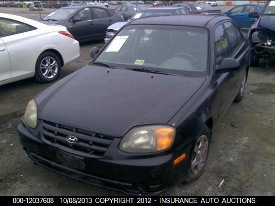 2003 Hyundai Accent Gl 4-door vin: KMHCG45C93U453593