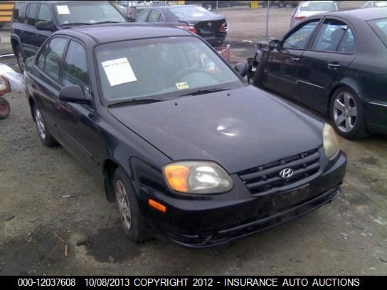 2003 Hyundai Accent Gl 4-door vin: KMHCG45C93U453593