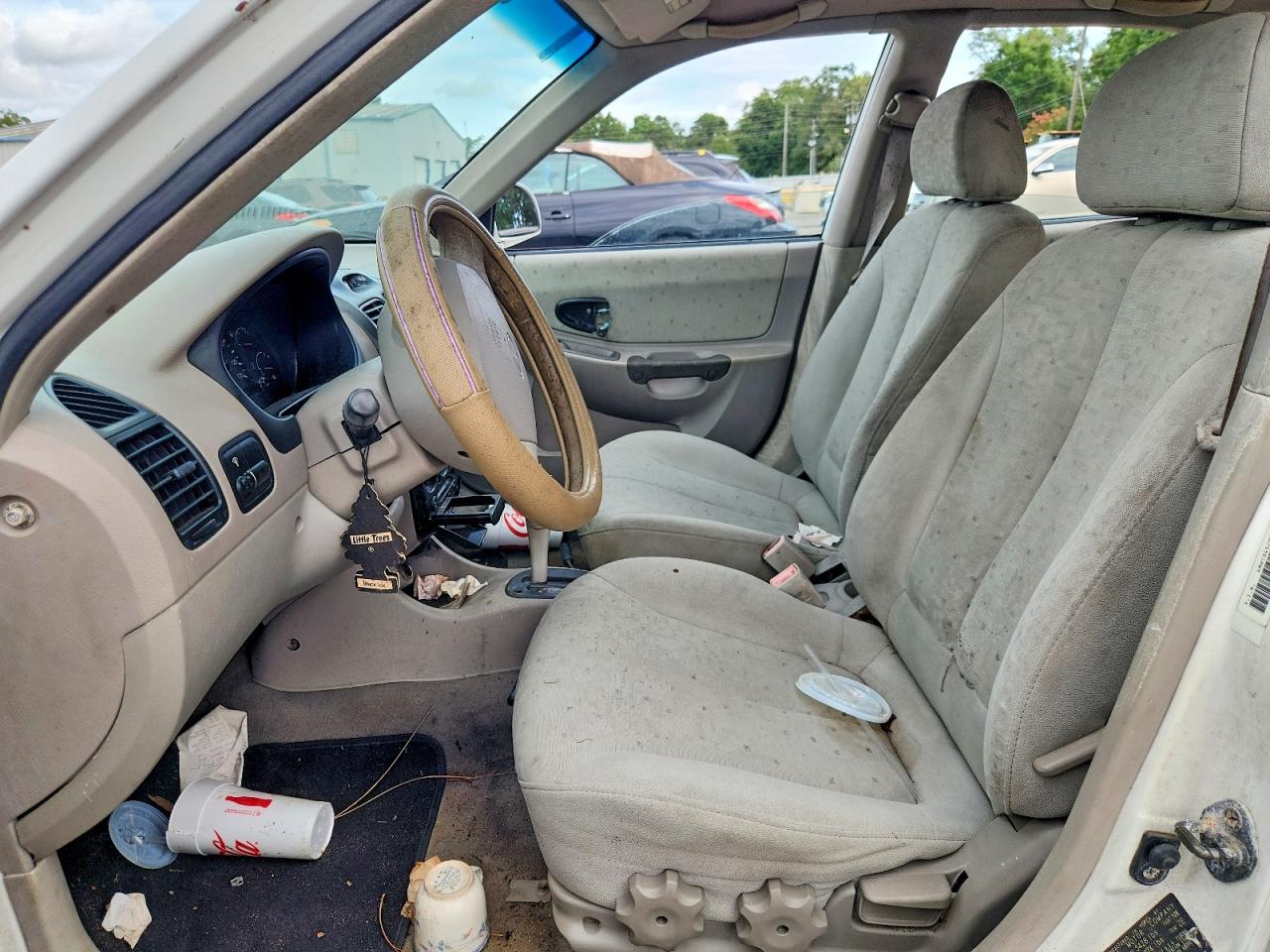 2003 Hyundai Accent Gl White vin: KMHCG45C93U466618