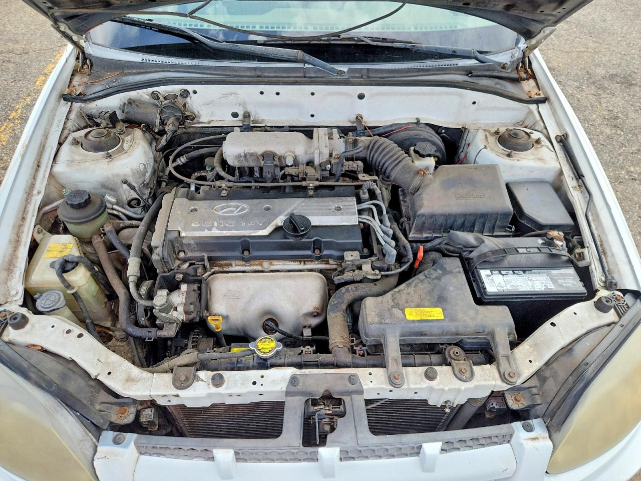 2003 Hyundai Accent Gl White vin: KMHCG45C93U466618