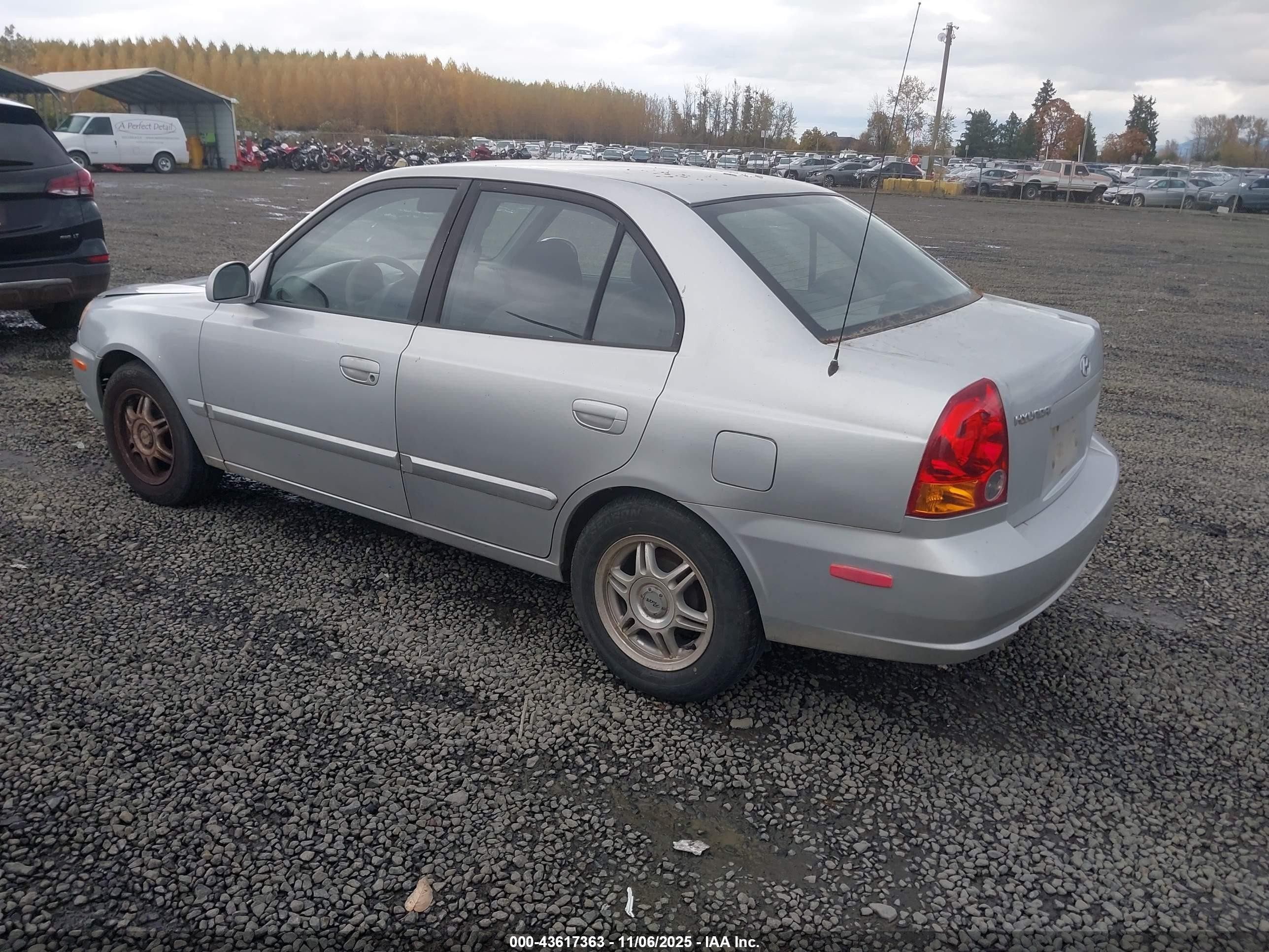 2004 Hyundai Accent Gl Silver vin: KMHCG45C94U509243