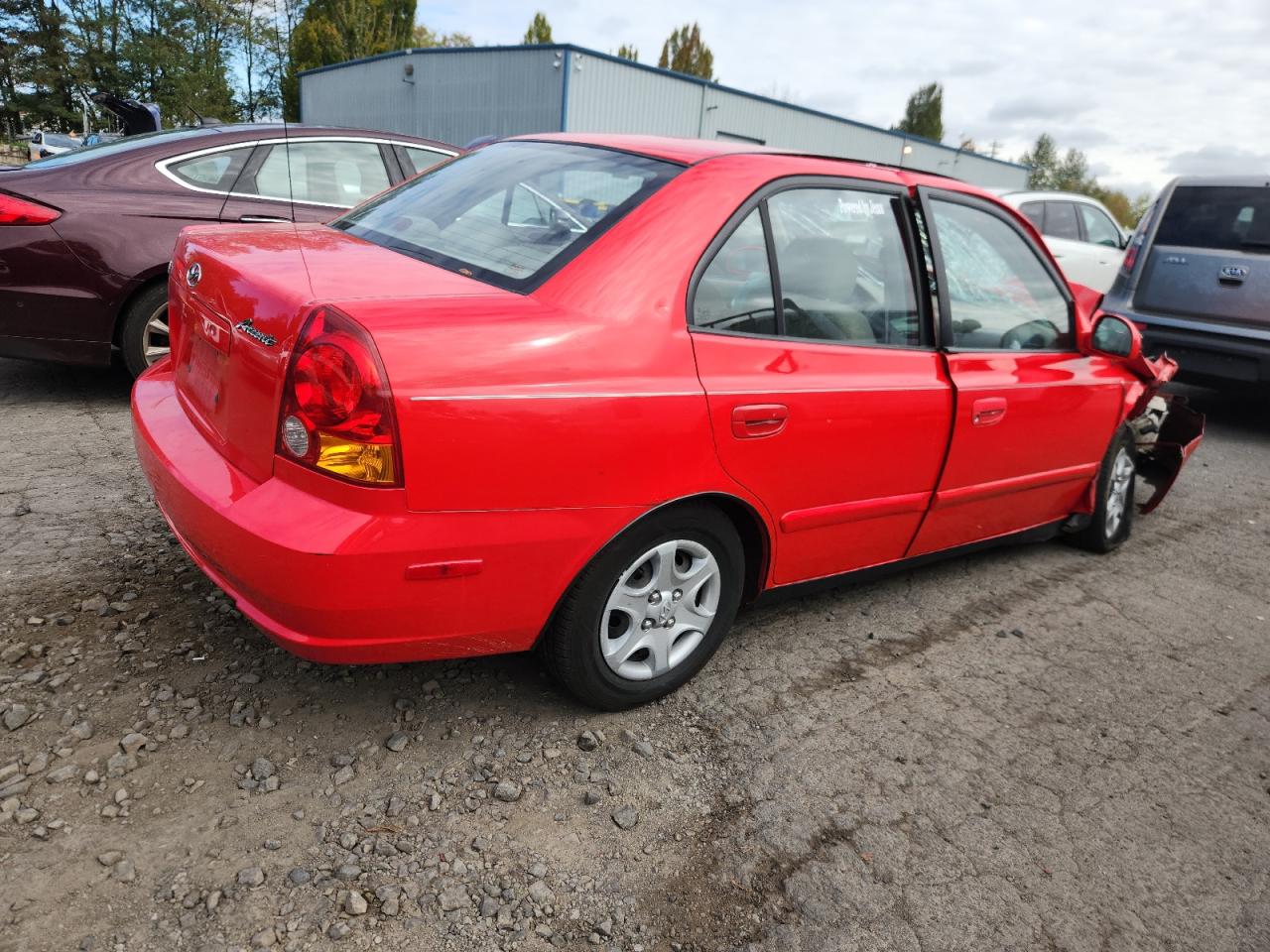 2004 Hyundai Accent Gl Red vin: KMHCG45CX4U504214