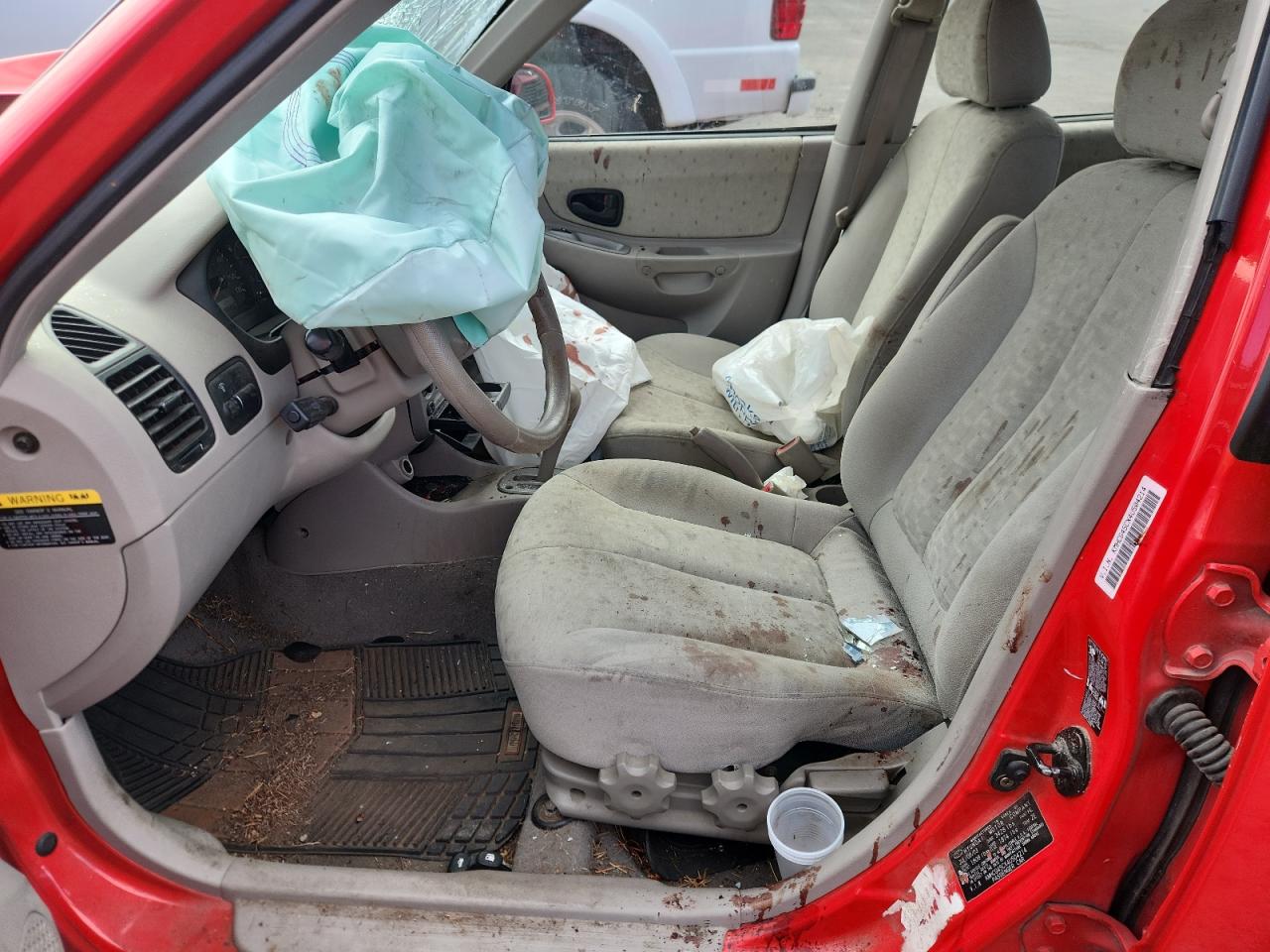 2004 Hyundai Accent Gl Red vin: KMHCG45CX4U504214