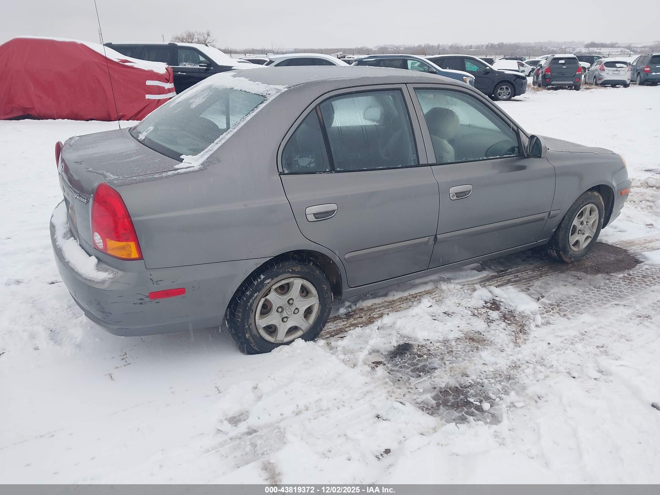 2004 Hyundai Accent Gl Gray vin: KMHCG45CX4U507758
