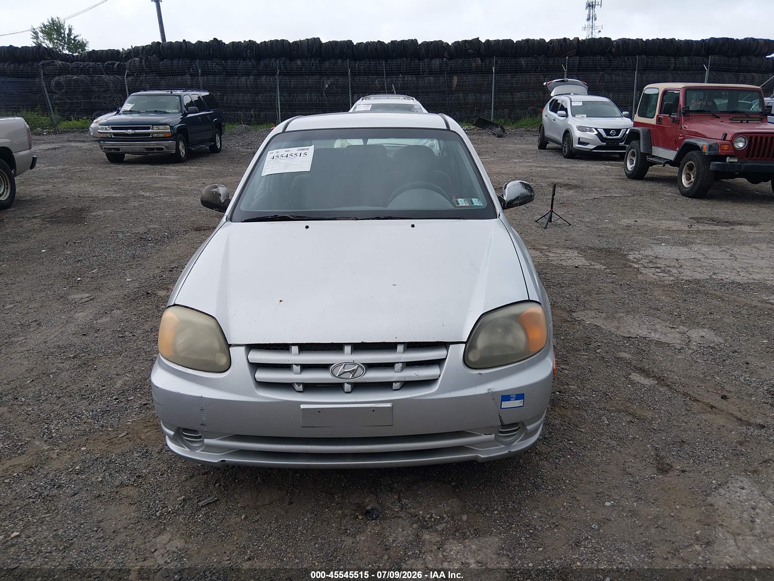 2005 Hyundai Accent Gls Silver vin: KMHCG45CX5U592862