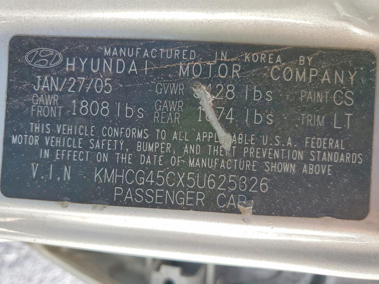 2005 Hyundai Accent Gl Silver vin: KMHCG45CX5U625326