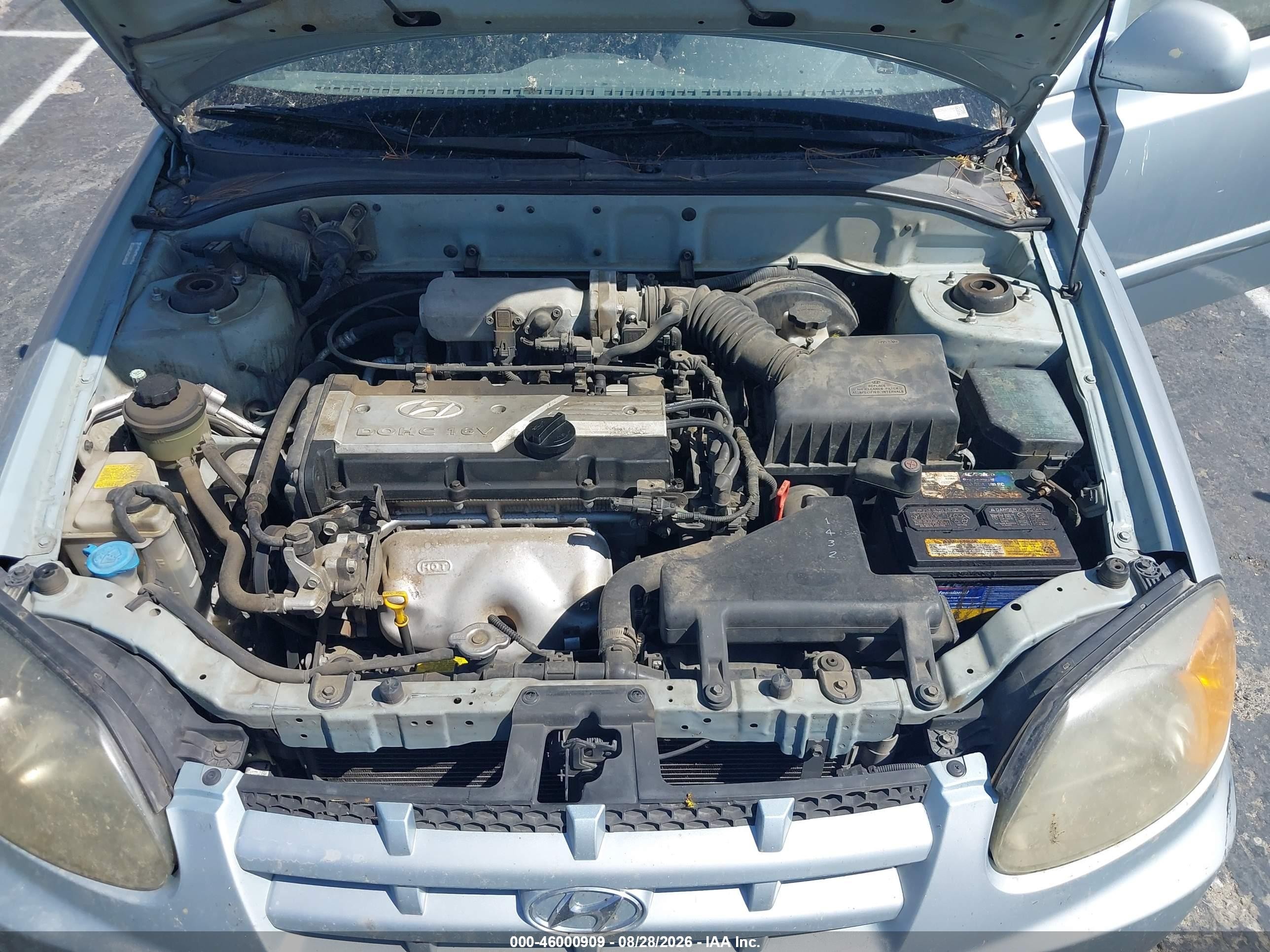 2005 Hyundai Accent Gls Blue vin: KMHCG45CX5U635886