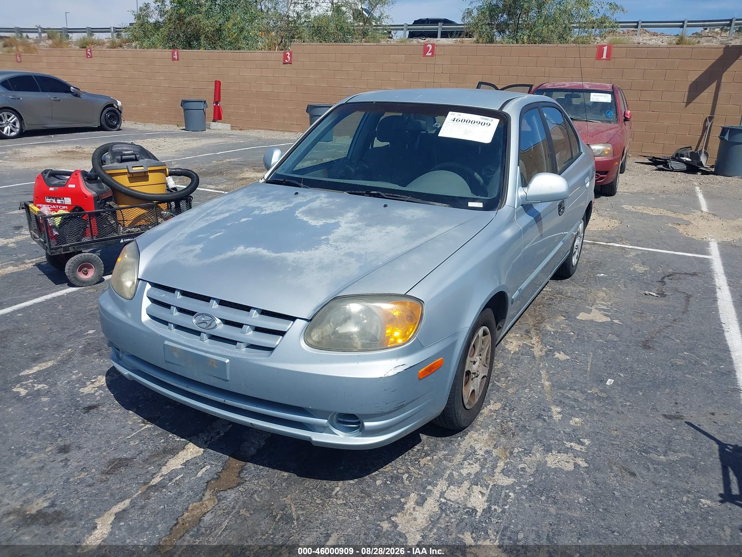 2005 Hyundai Accent Gls Blue vin: KMHCG45CX5U635886