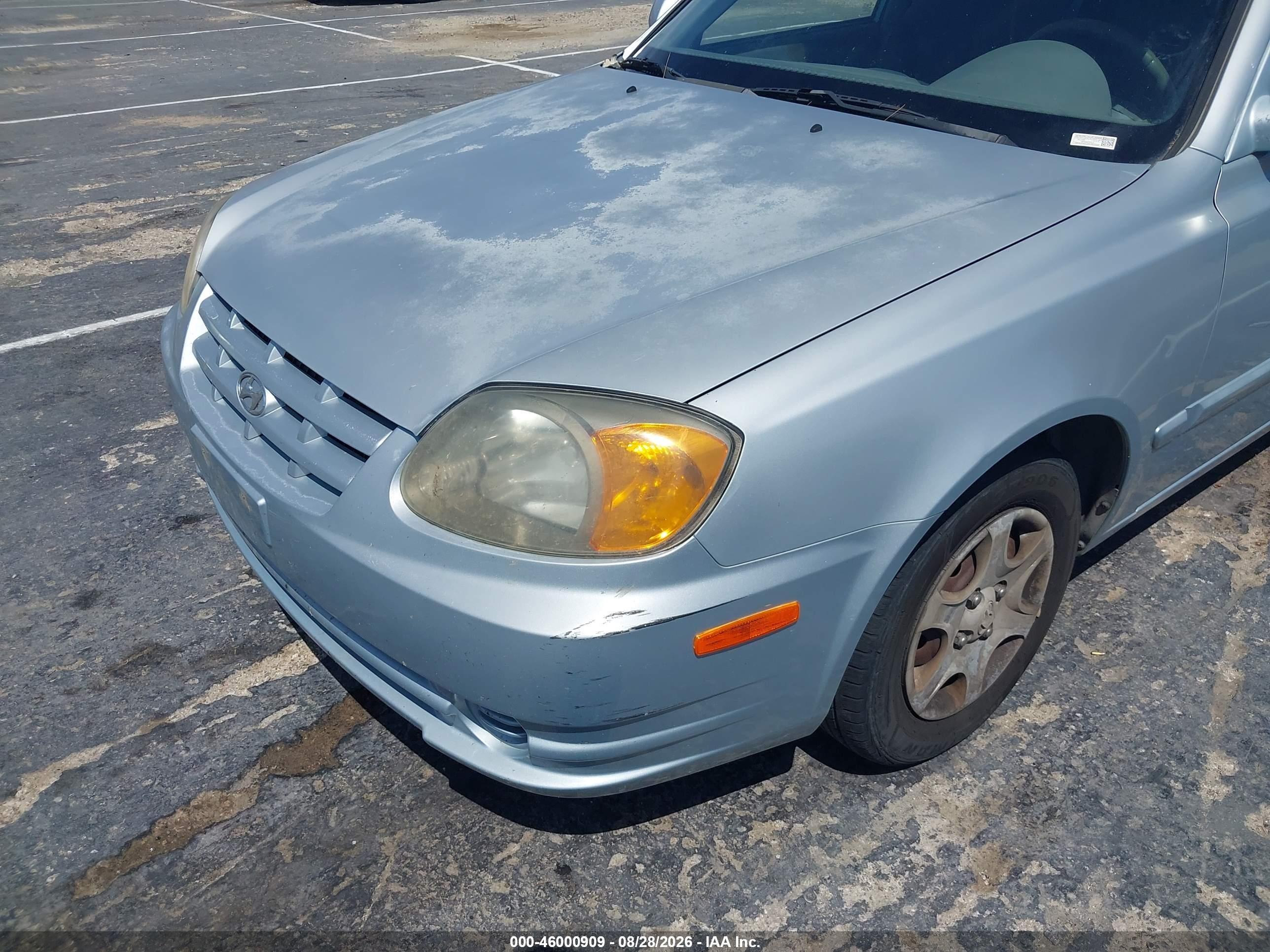 2005 Hyundai Accent Gls Blue vin: KMHCG45CX5U635886