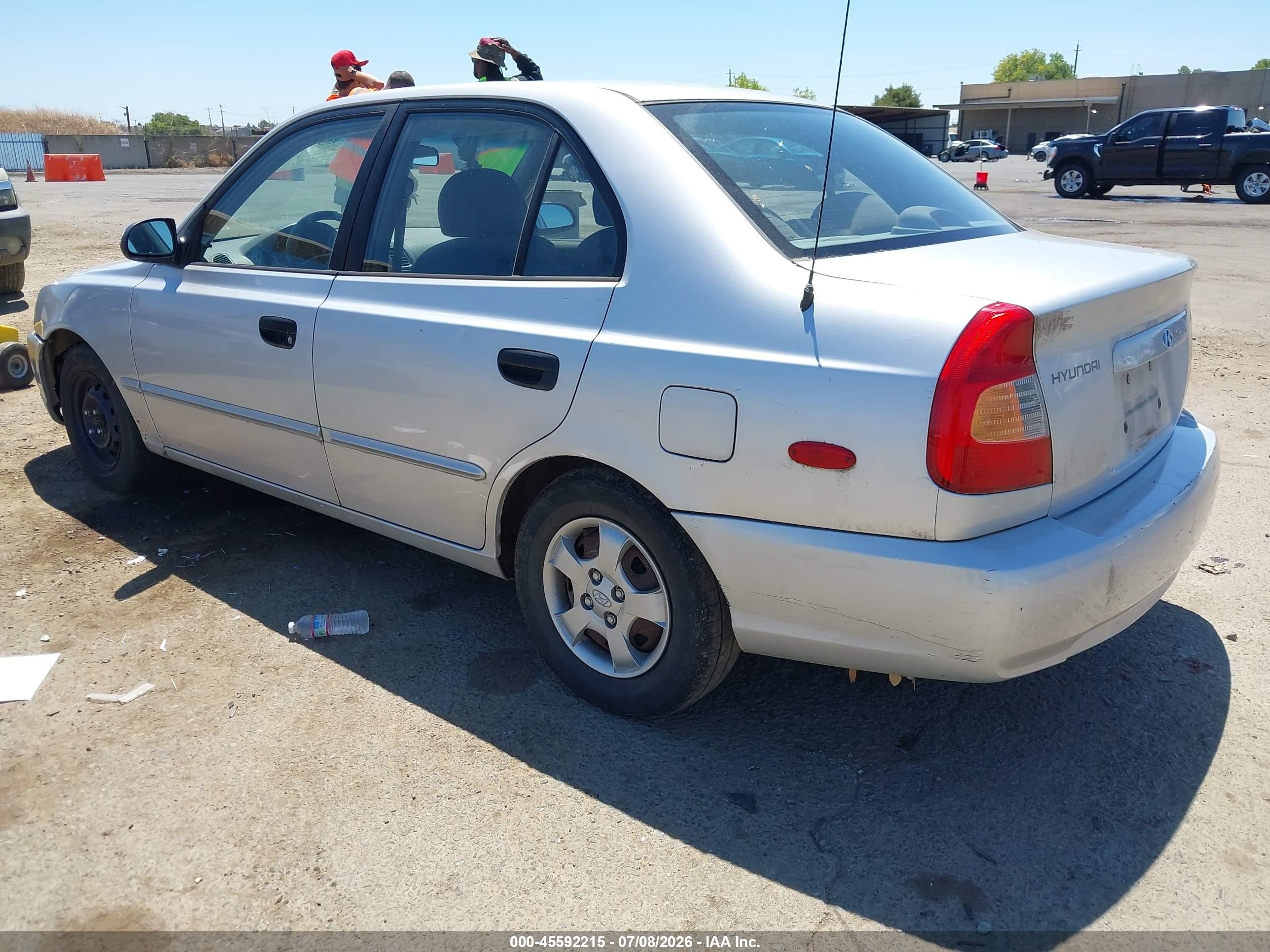 2000 Hyundai Accent Gl Silver vin: KMHCG45GXYU030144