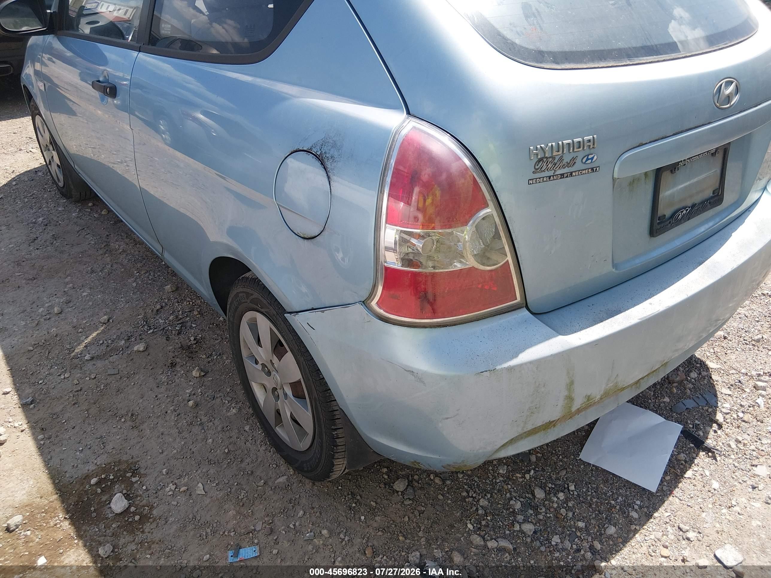 2008 Hyundai Accent Gs Blue vin: KMHCM36C08U073387
