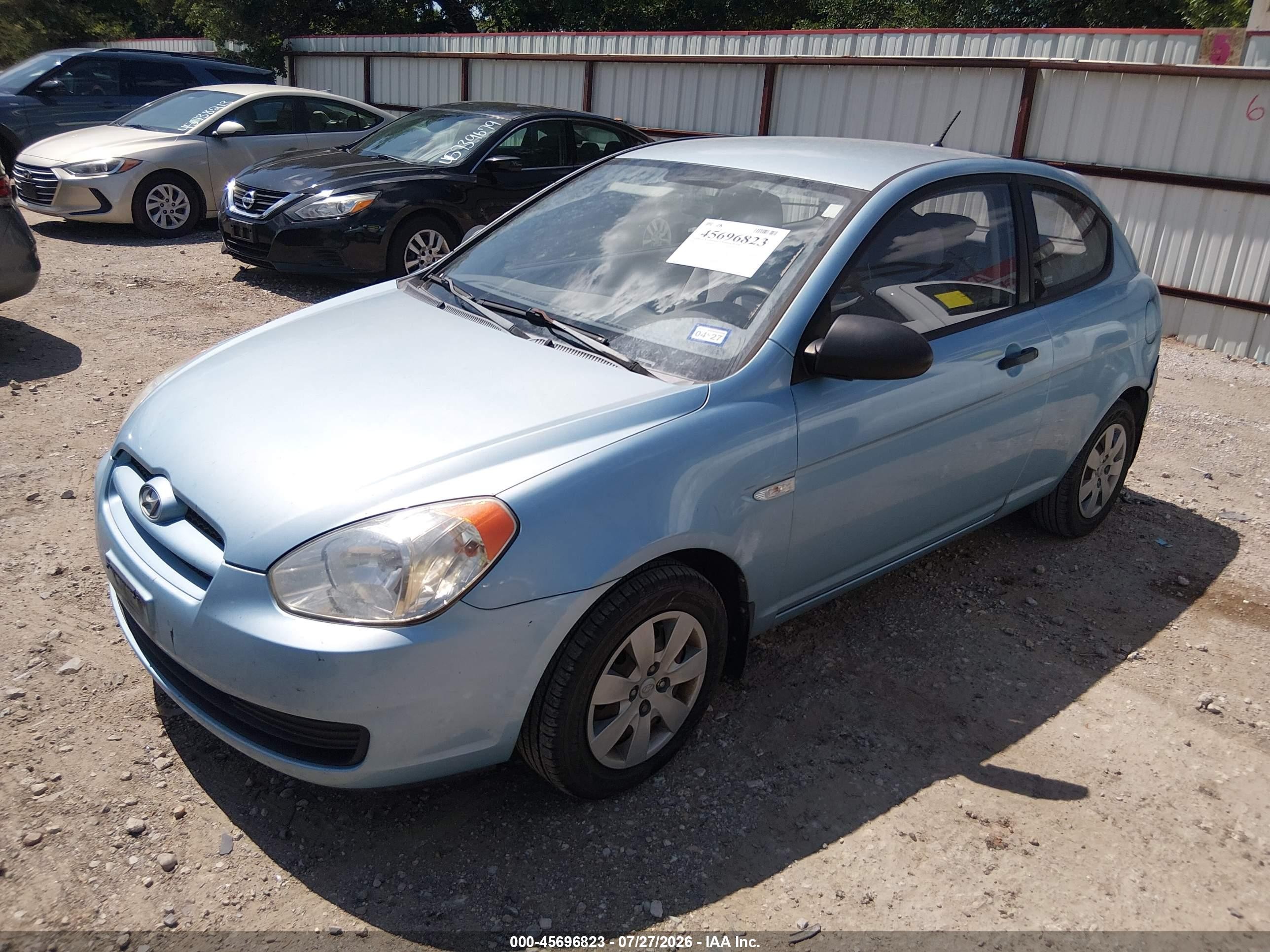 2008 Hyundai Accent Gs Blue vin: KMHCM36C08U073387