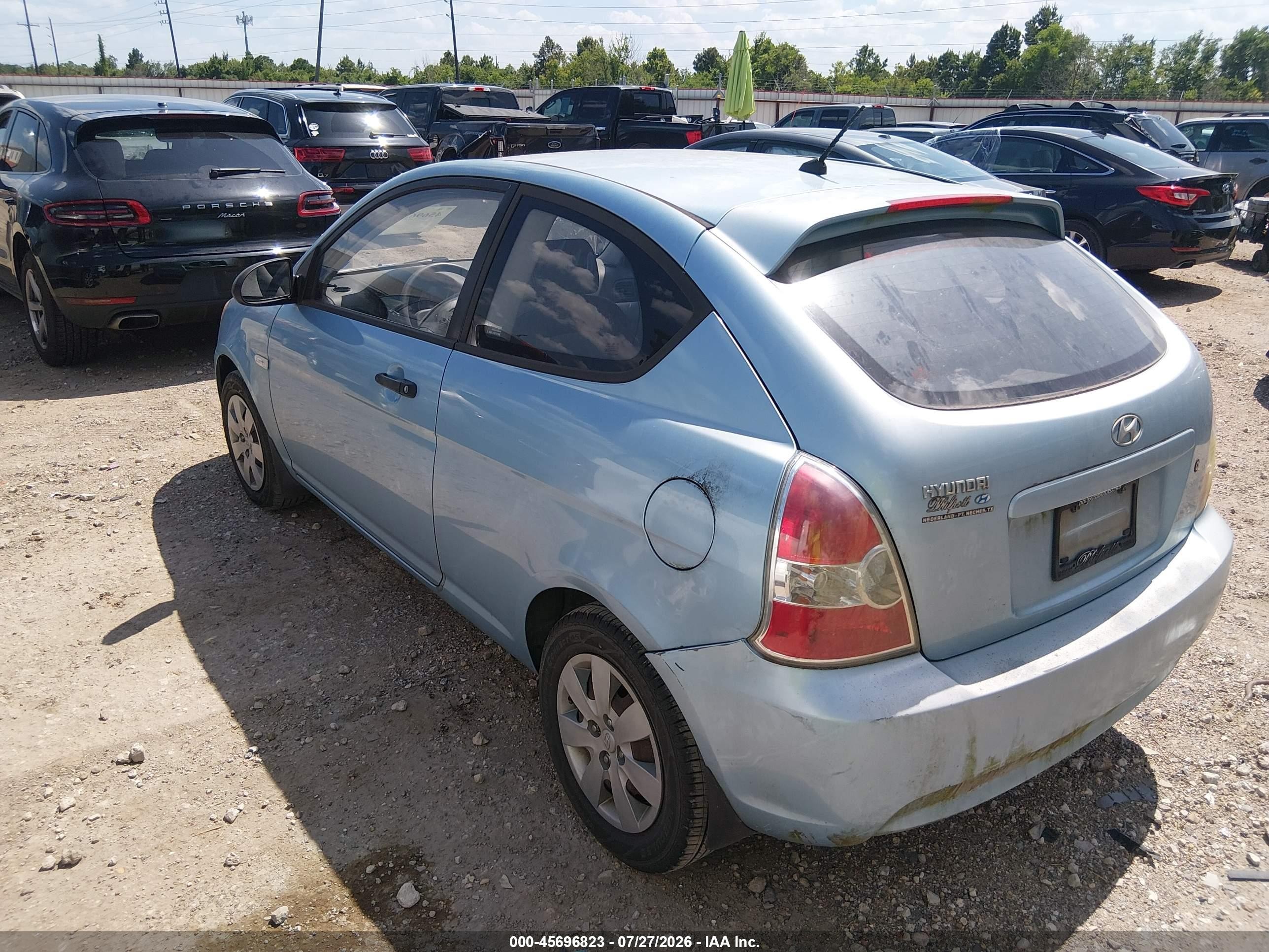 2008 Hyundai Accent Gs Blue vin: KMHCM36C08U073387