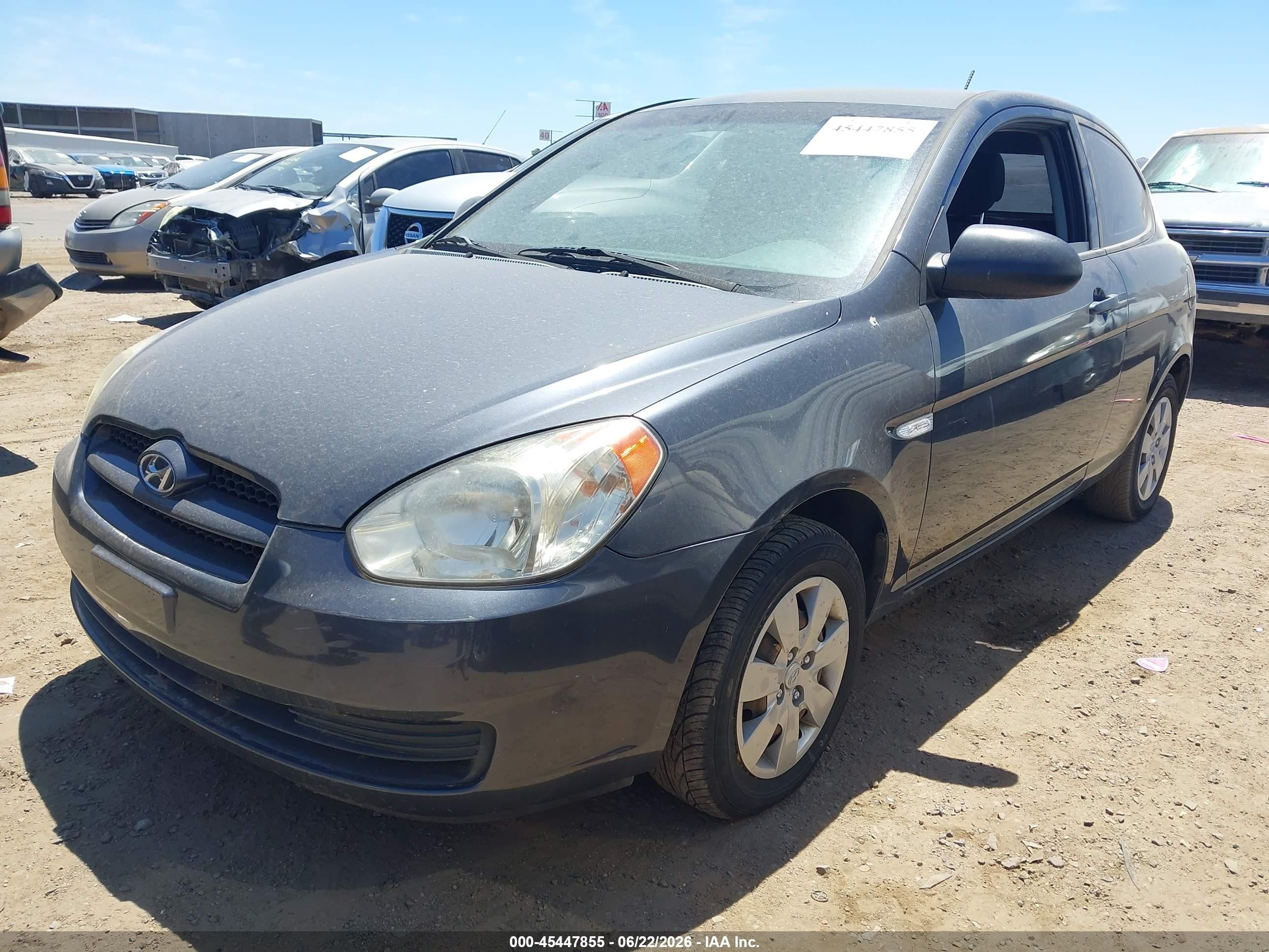 2008 Hyundai Accent Gs Gray vin: KMHCM36C08U083367