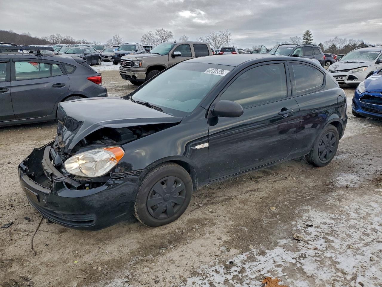 2007 Hyundai Accent Gs Black vin: KMHCM36C17U004304