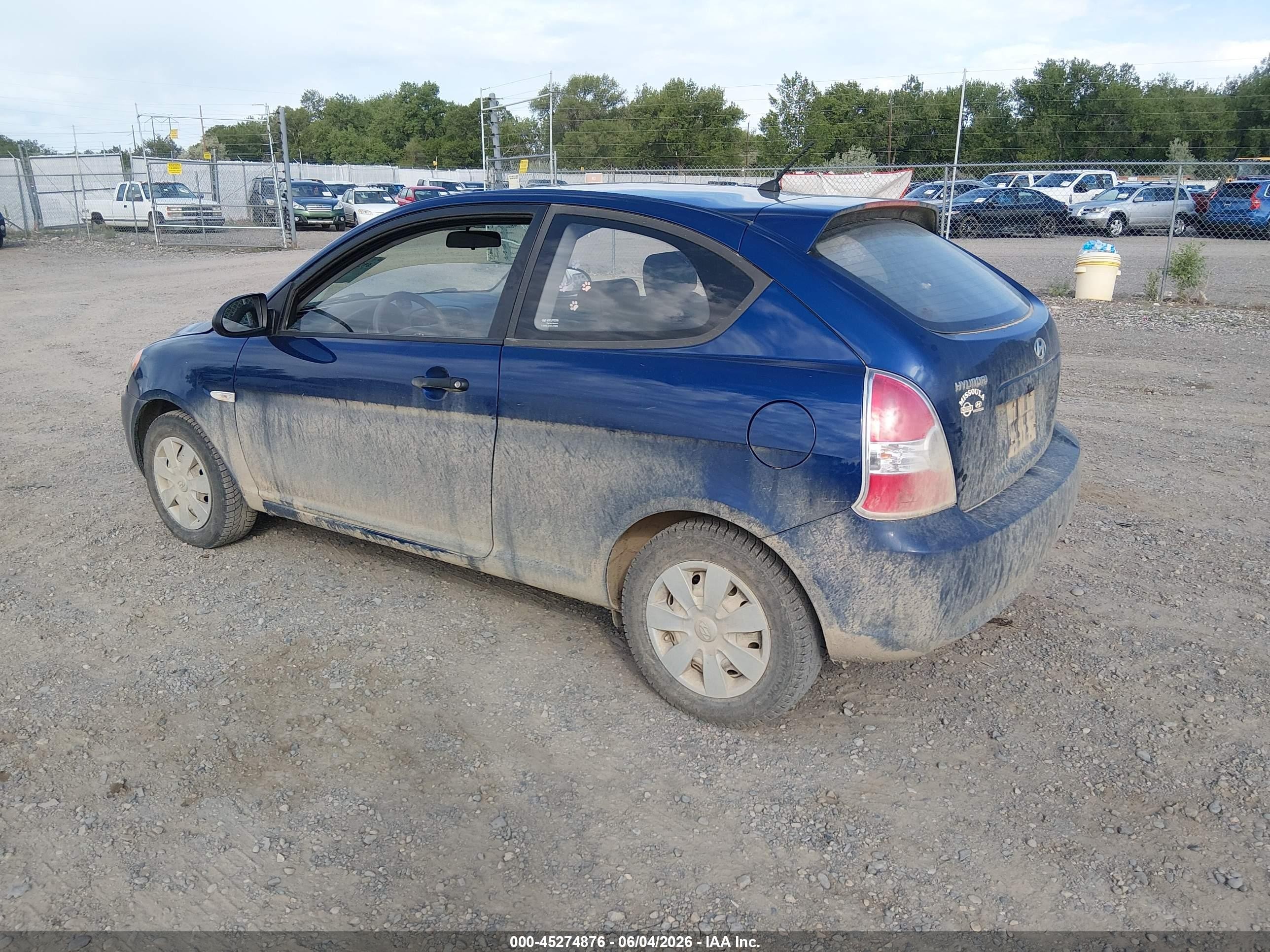 2007 Hyundai Accent Gs Blue vin: KMHCM36C17U047735