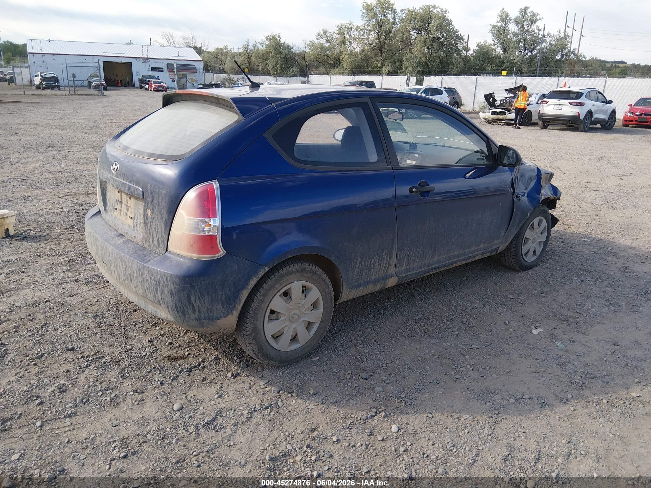 2007 Hyundai Accent Gs Blue vin: KMHCM36C17U047735