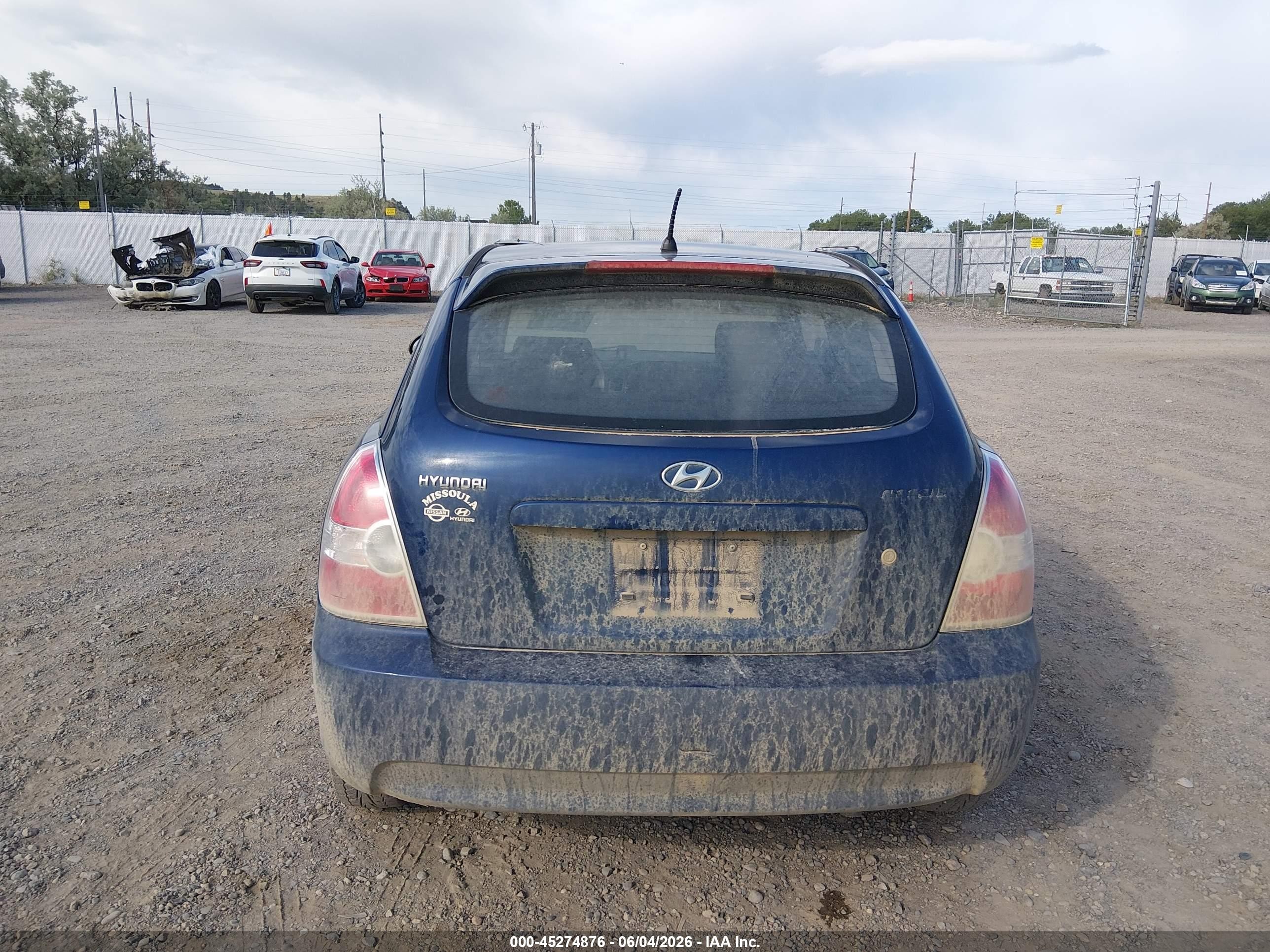 2007 Hyundai Accent Gs Blue vin: KMHCM36C17U047735
