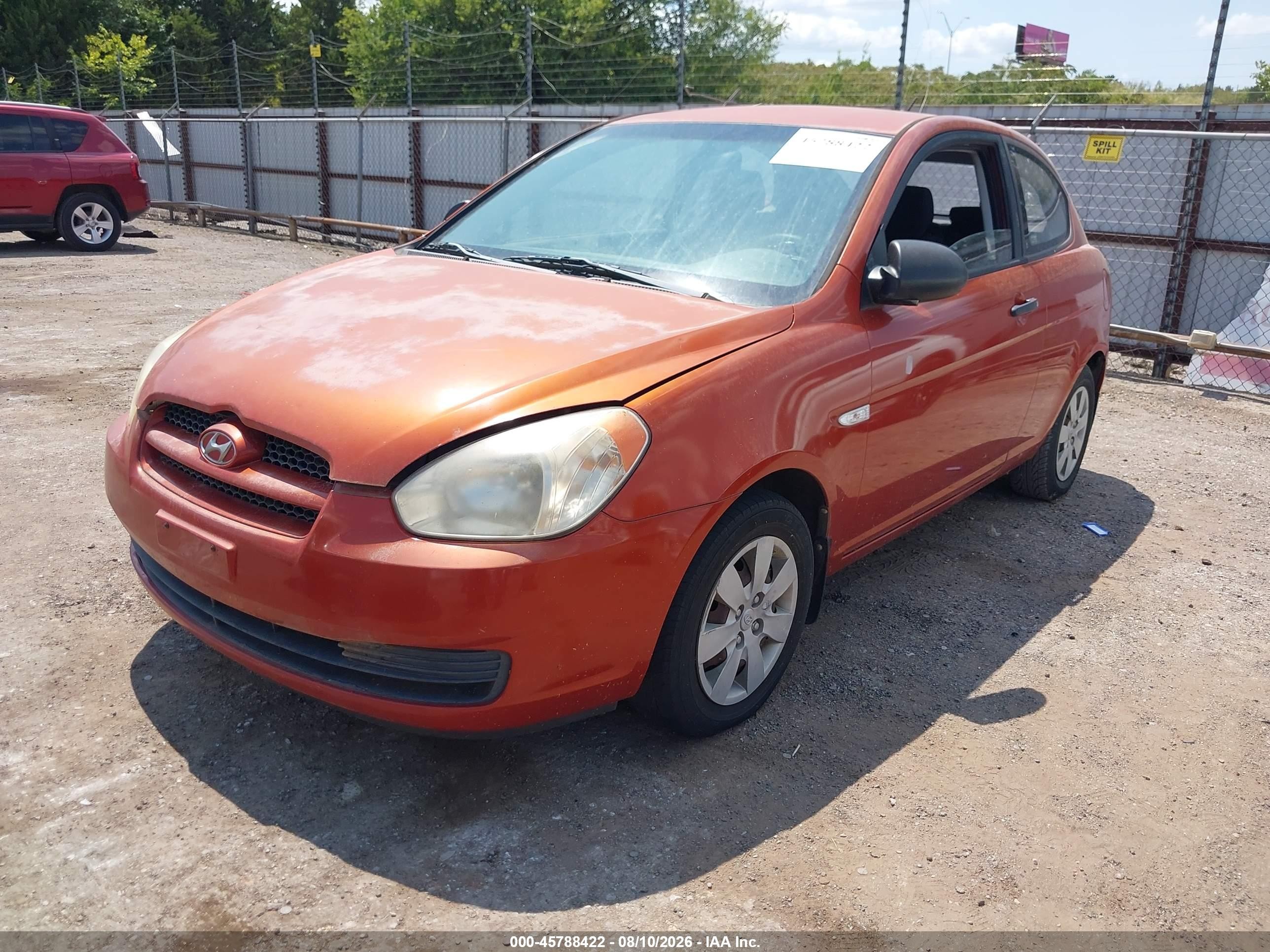 2008 Hyundai Accent Gs Orange vin: KMHCM36C18U063838